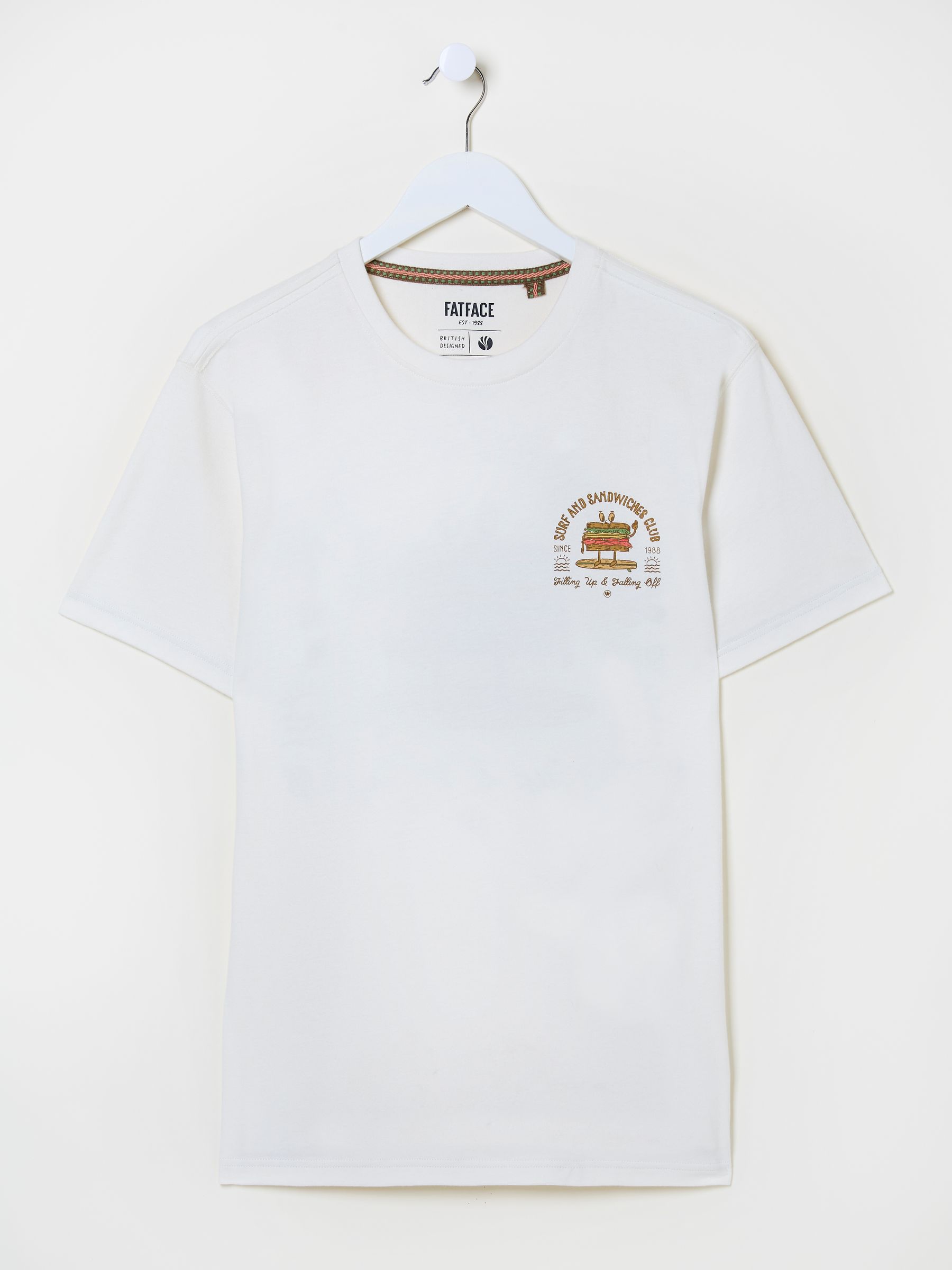White Sandwiches 100% Cotton Short Sleeve Graphic T-Shirt - Image 6 of 8