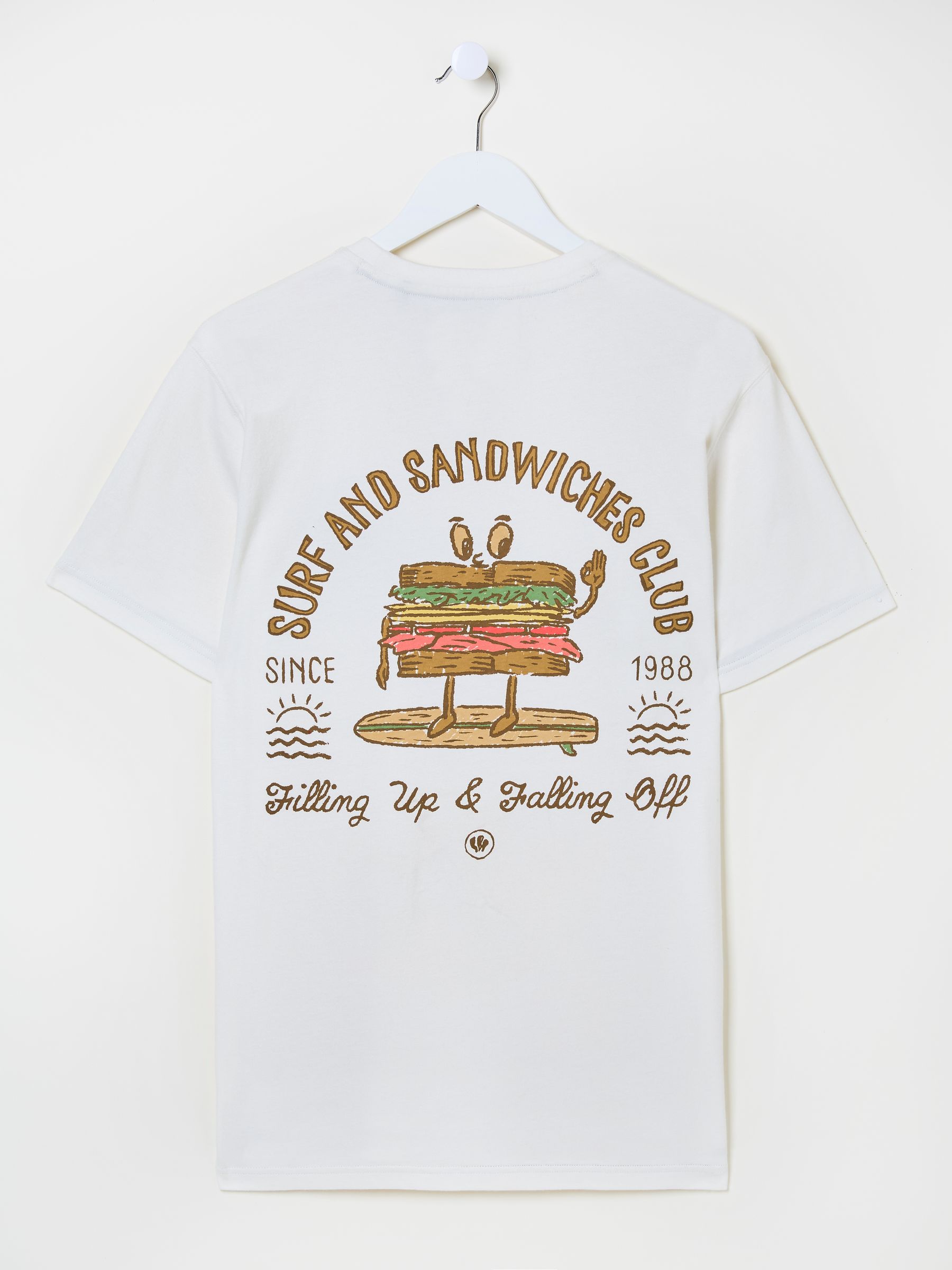 White Sandwiches 100% Cotton Short Sleeve Graphic T-Shirt - Image 7 of 8