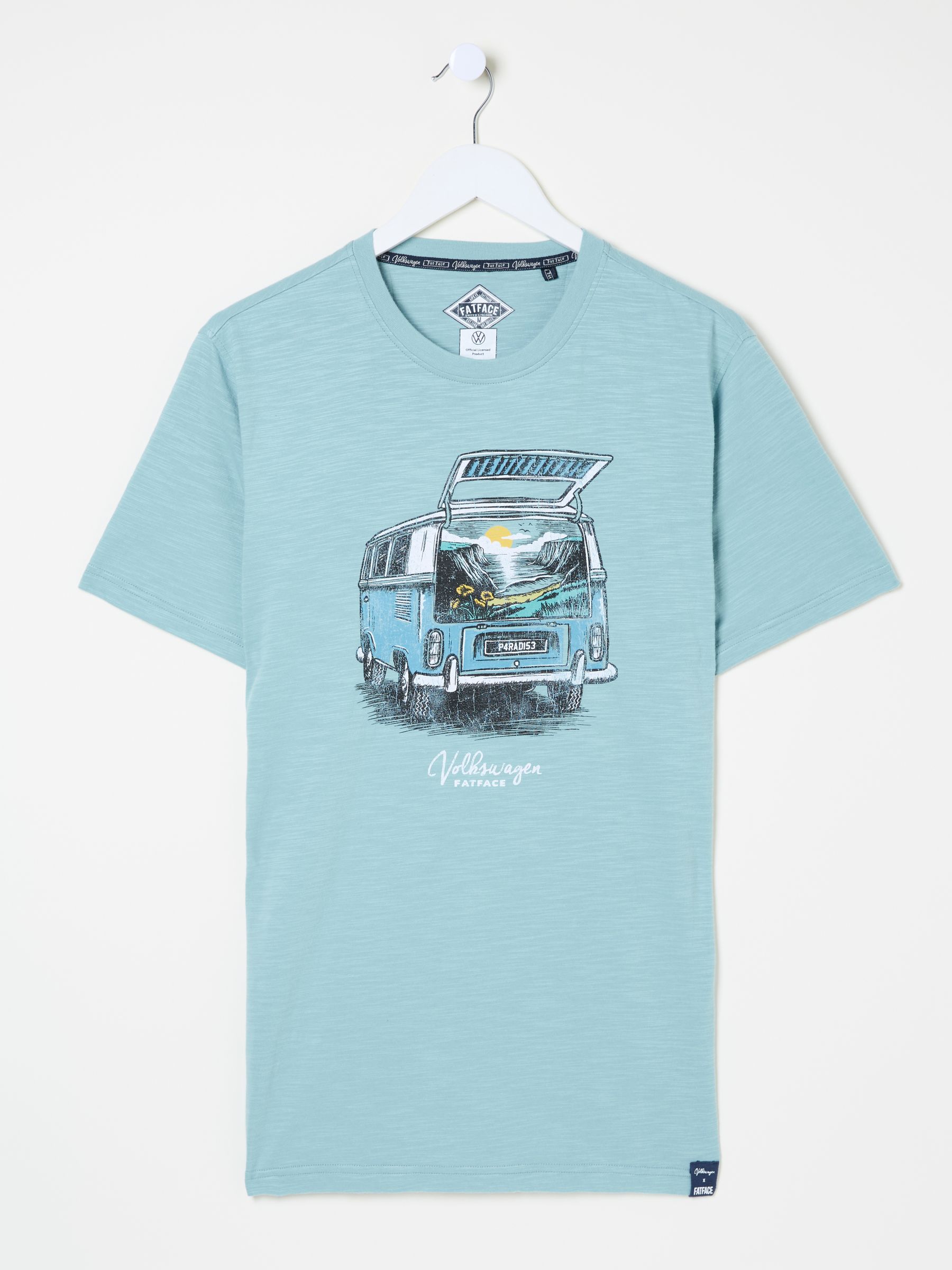 VW Light Blue Camper Short Sleeve T-Shirt - Image 5 of 6
