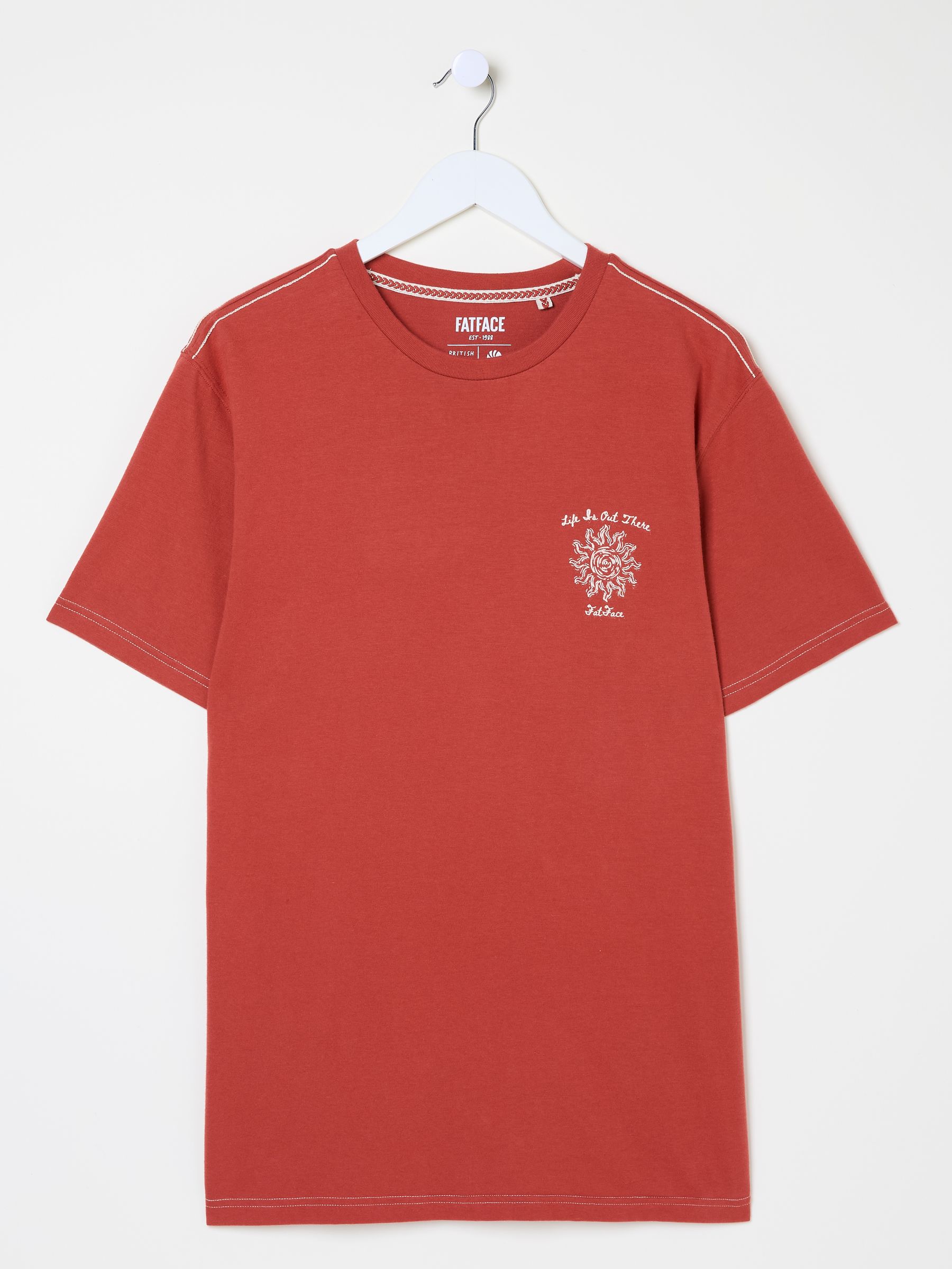 Vintage Red Beach 100% Cotton Short Sleeve Graphic T-Shirt - Image 5 of 7