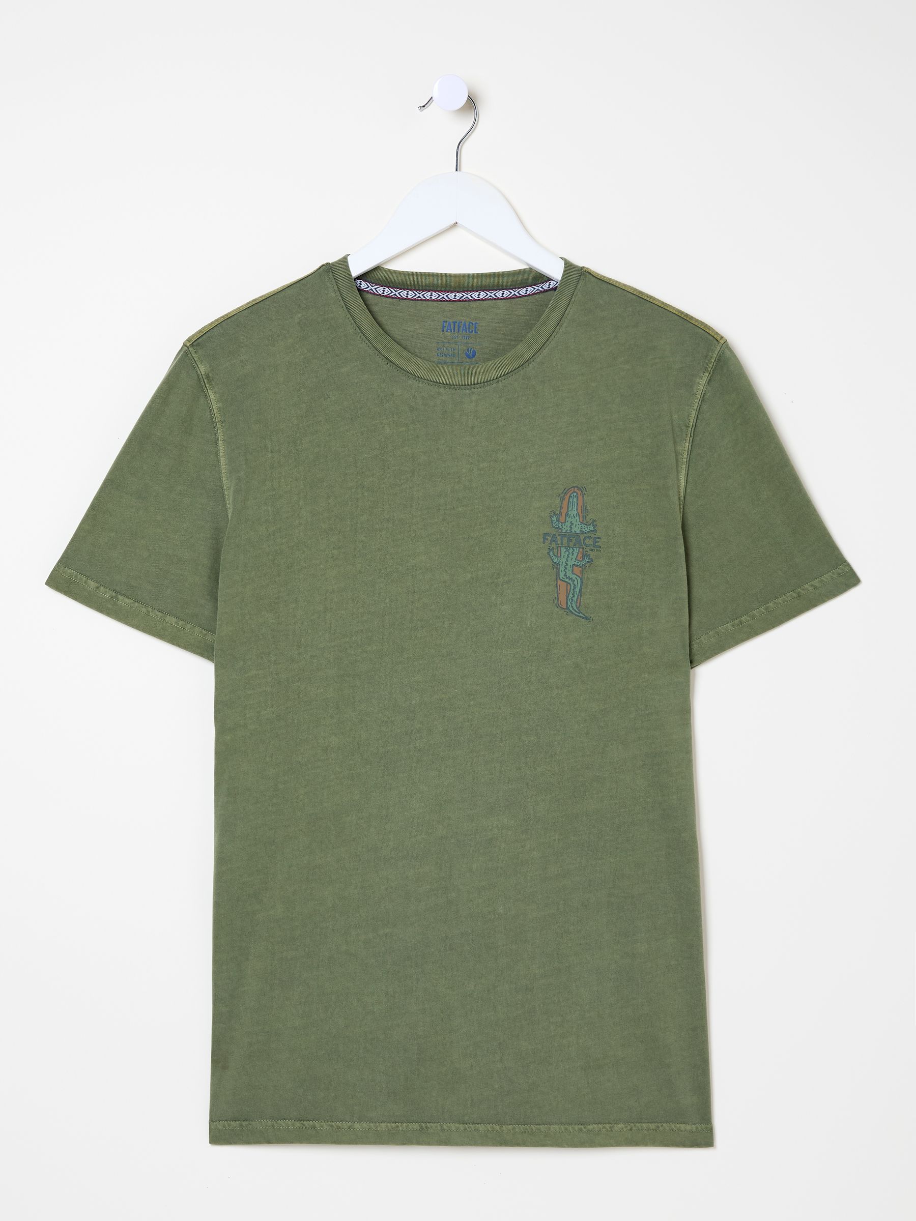 Green Surfing Crocodile 100% Cotton Short Sleeve Graphic T-Shirt - Image 5 of 6