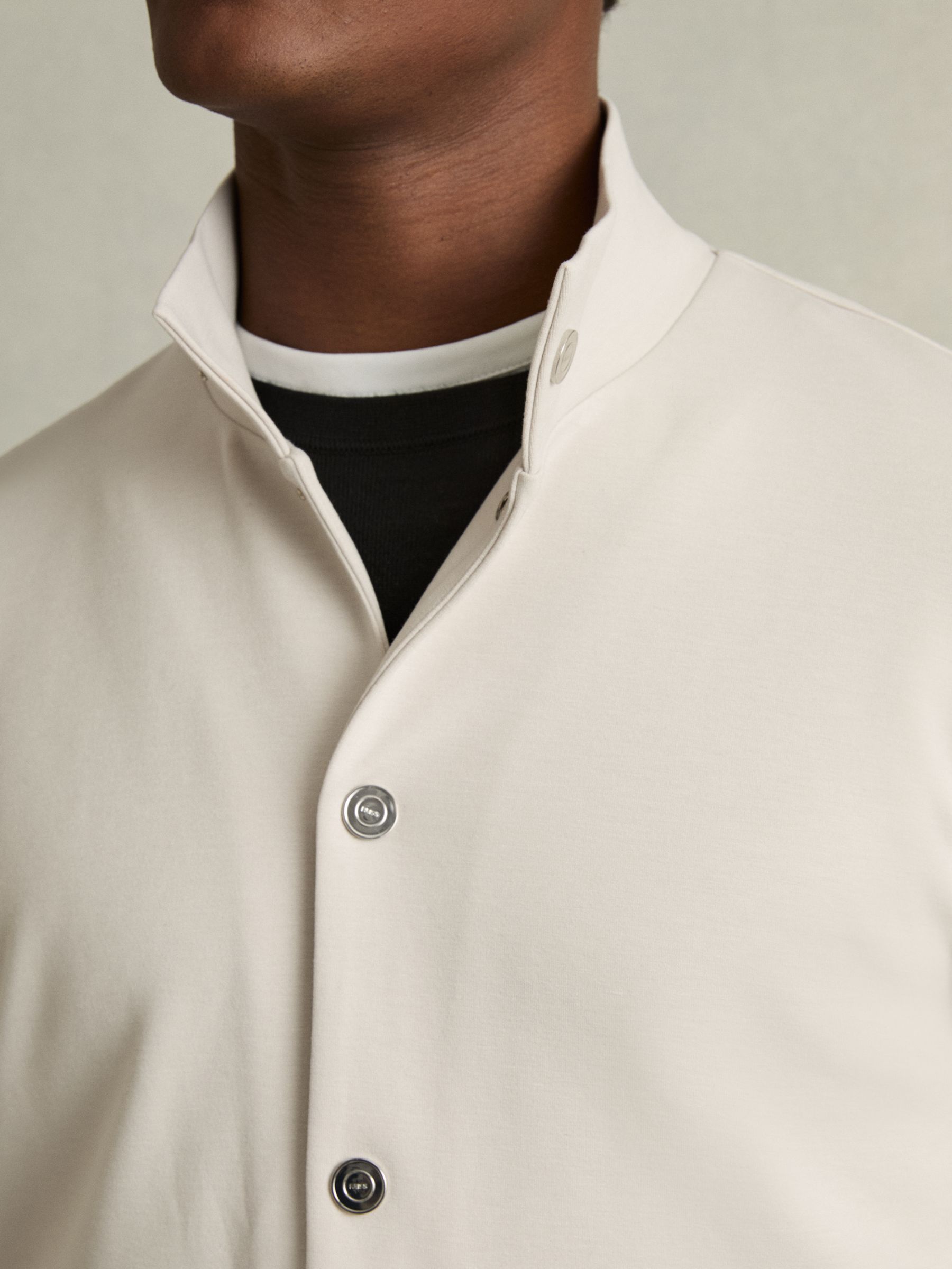 Interlock Funnel-Neck Jacket in Off White - Image 3 of 7