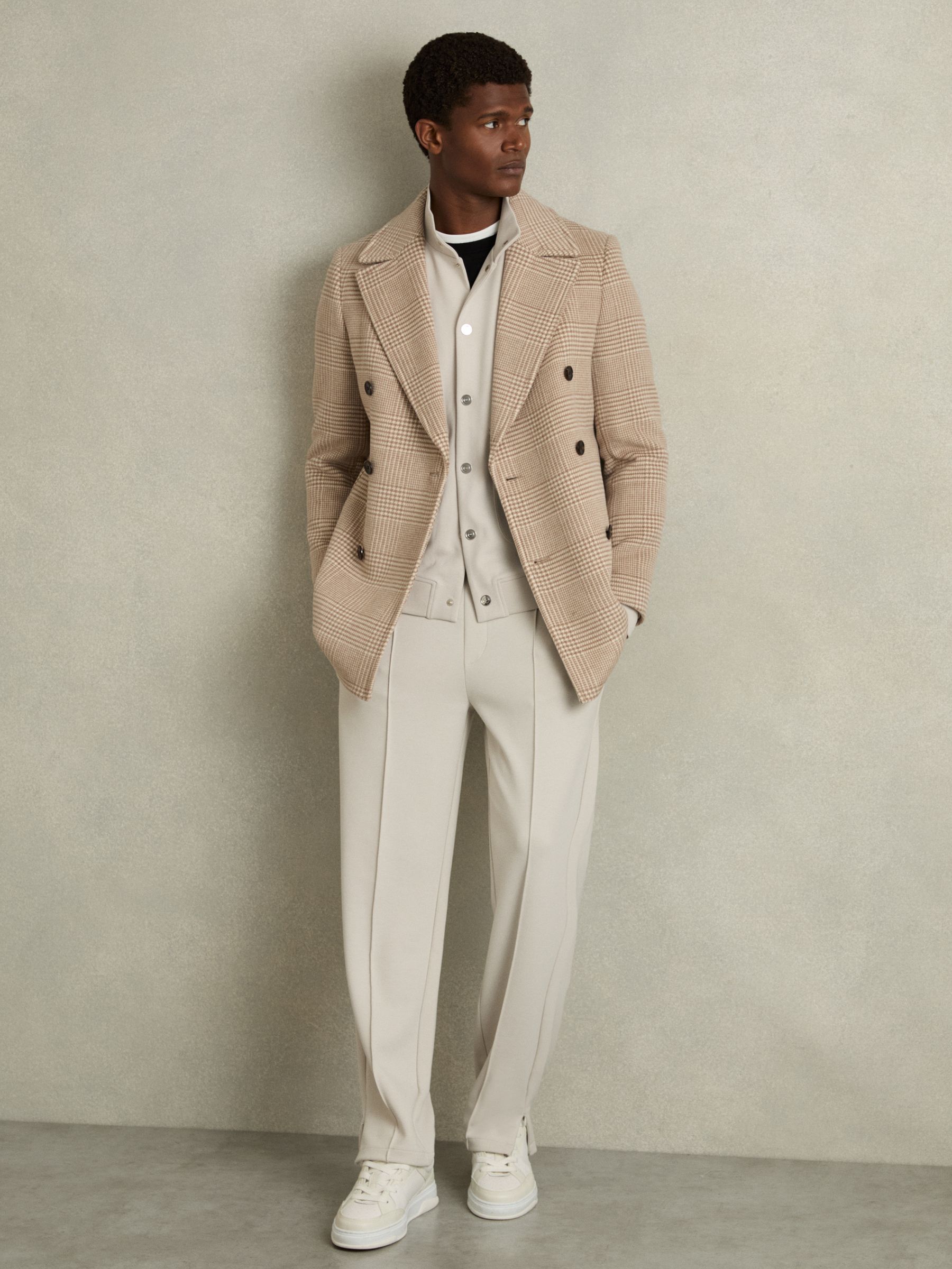 Interlock Funnel-Neck Jacket in Off White - Image 6 of 7
