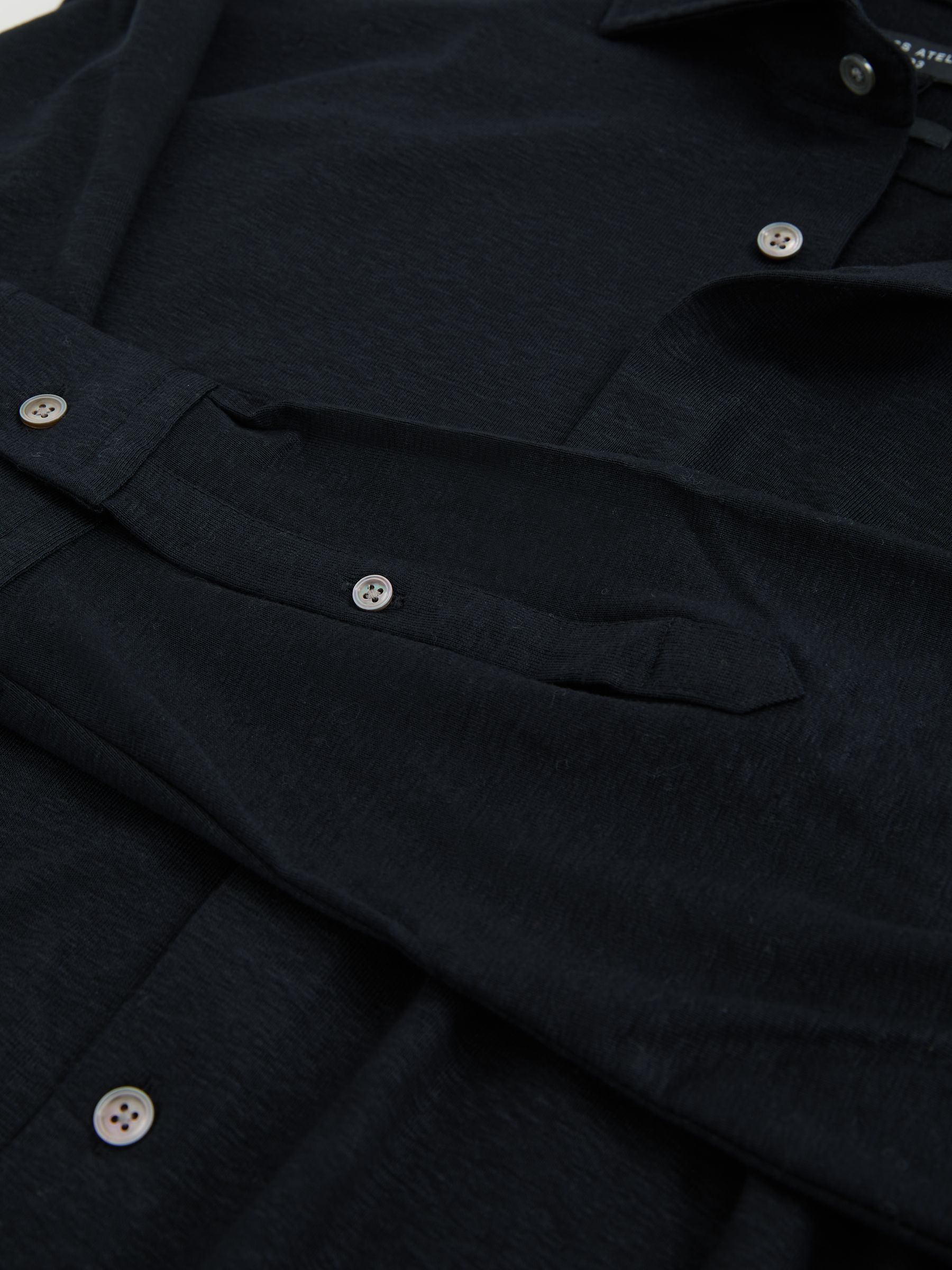 Atelier Linen-Blend-Jersey Shirt in Navy - Image 6 of 6