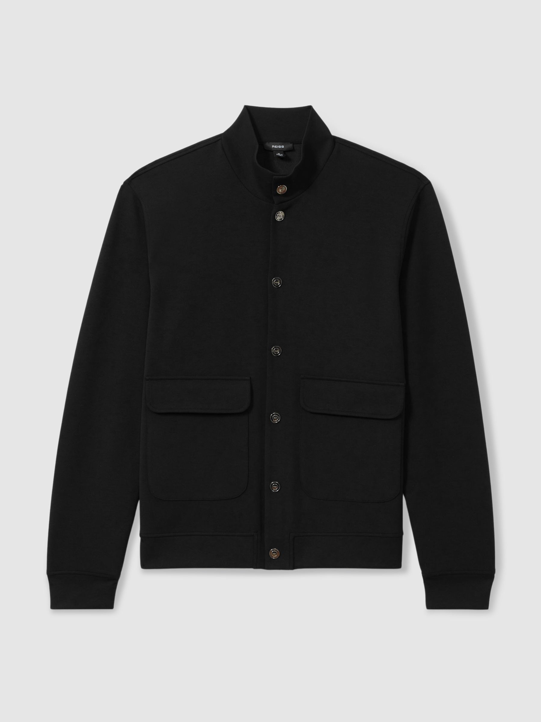 Interlock Funnel-Neck Jacket in Black - Image 2 of 6