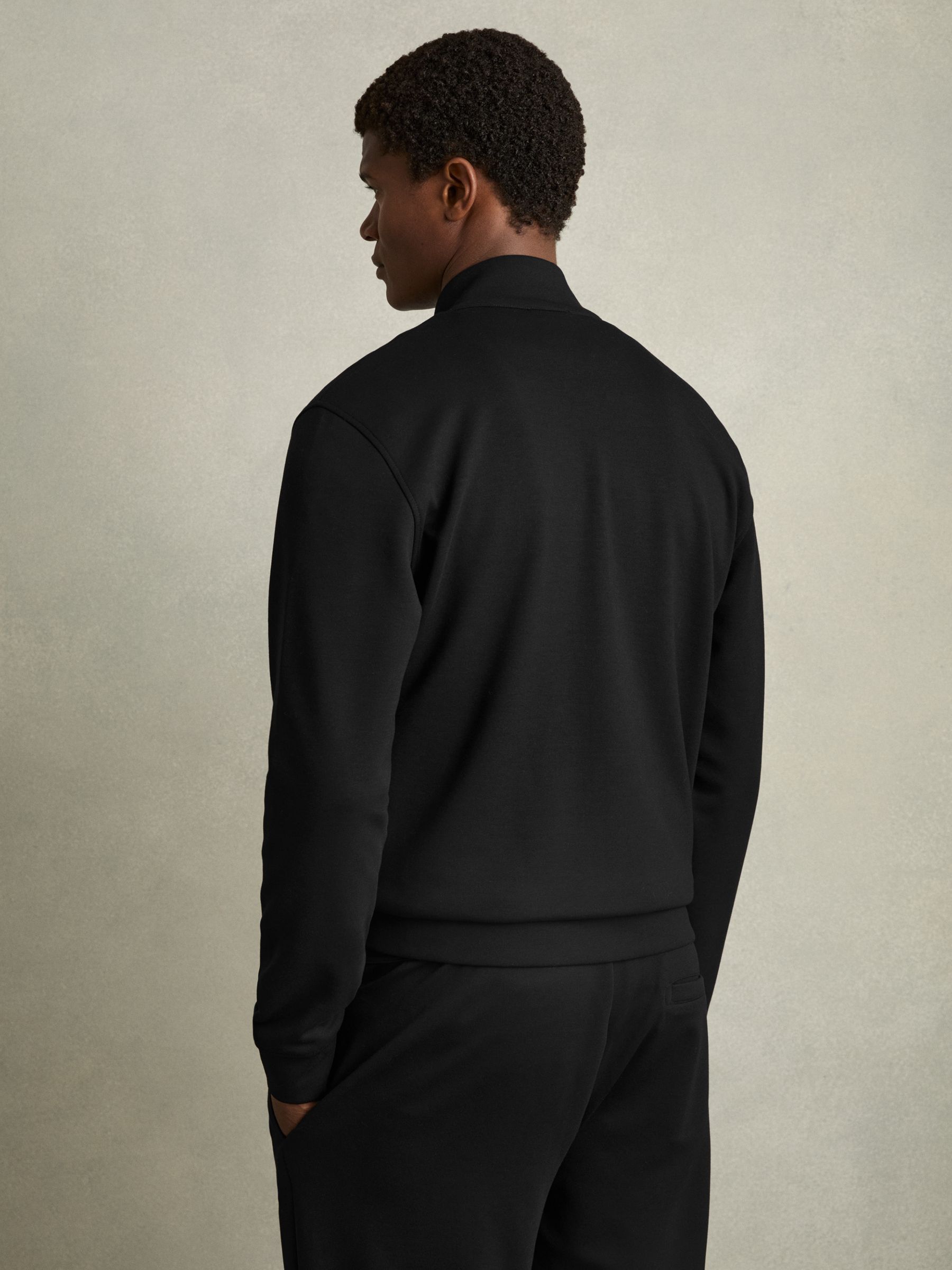 Interlock Funnel-Neck Jacket in Black - Image 5 of 6