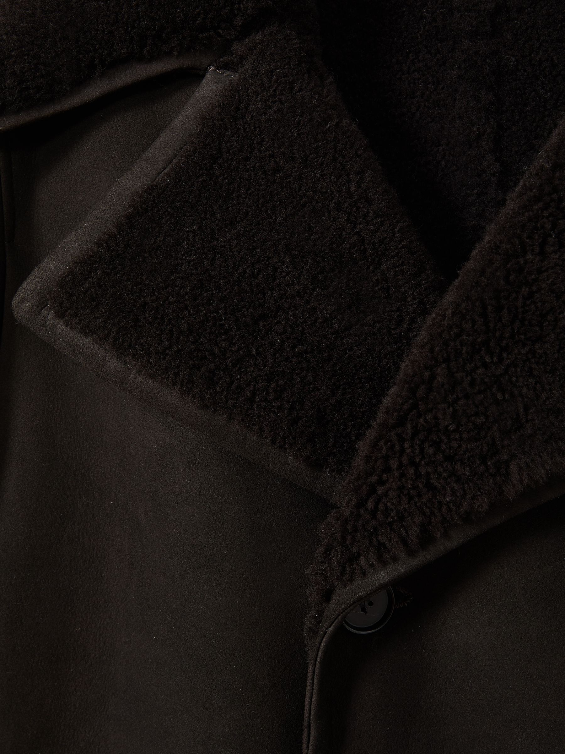Atelier Suede Shearling Jacket in Brown - Image 6 of 6