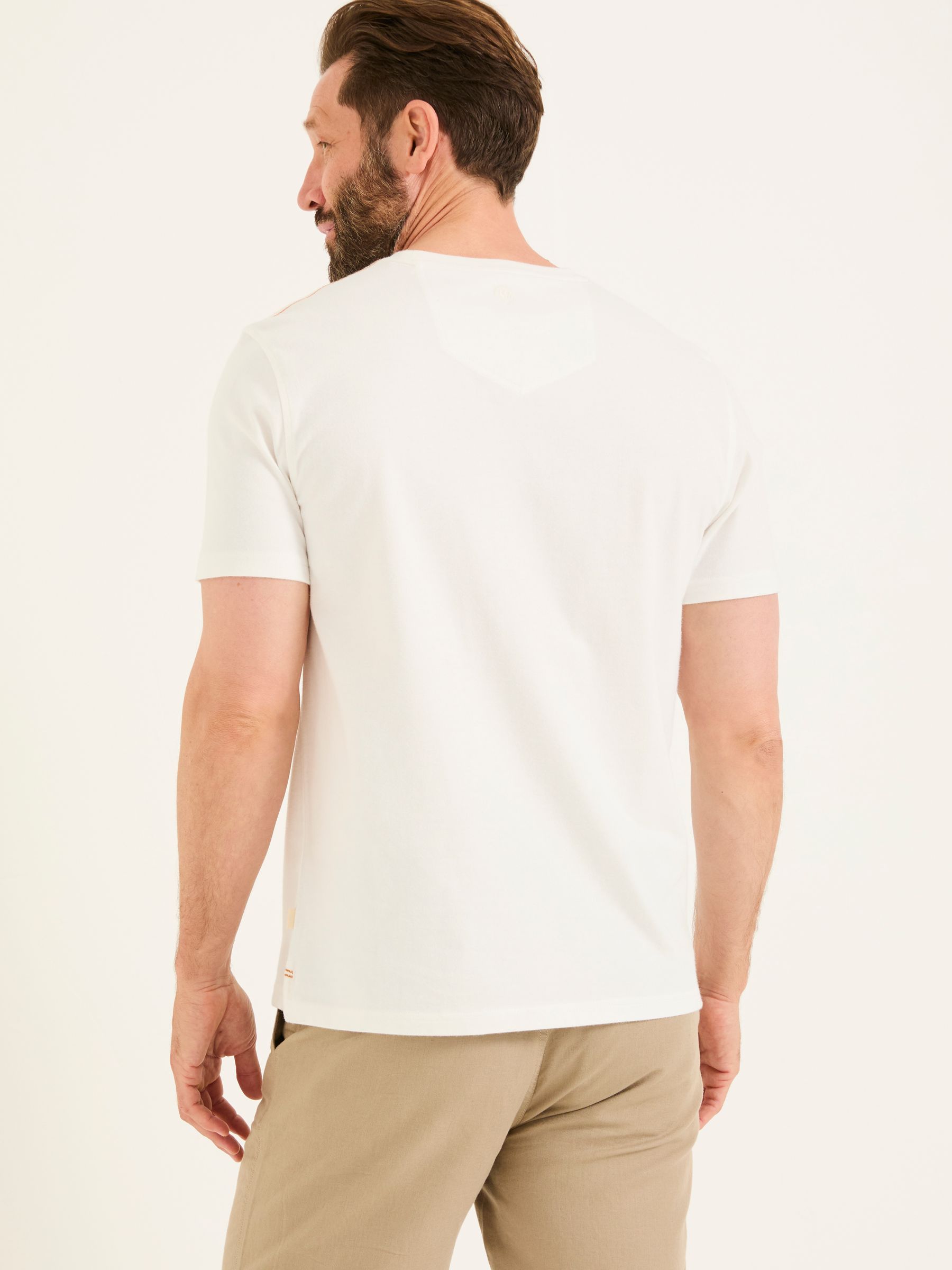 White Abstract Graphic Print 100% Cotton T-Shirt - Image 2 of 5