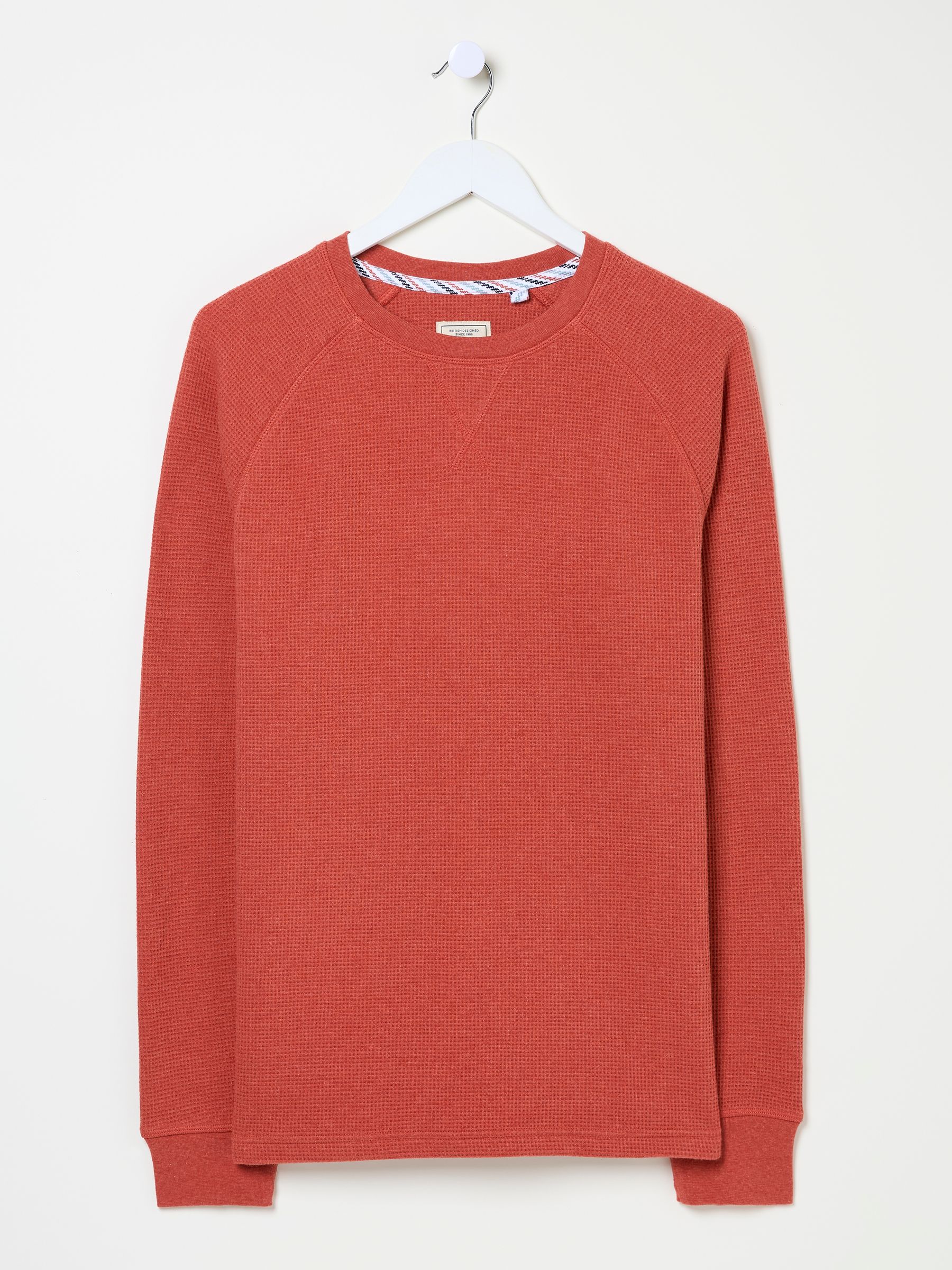 Vintage Red Long-Sleeve Waffle Crew - Image 7 of 8