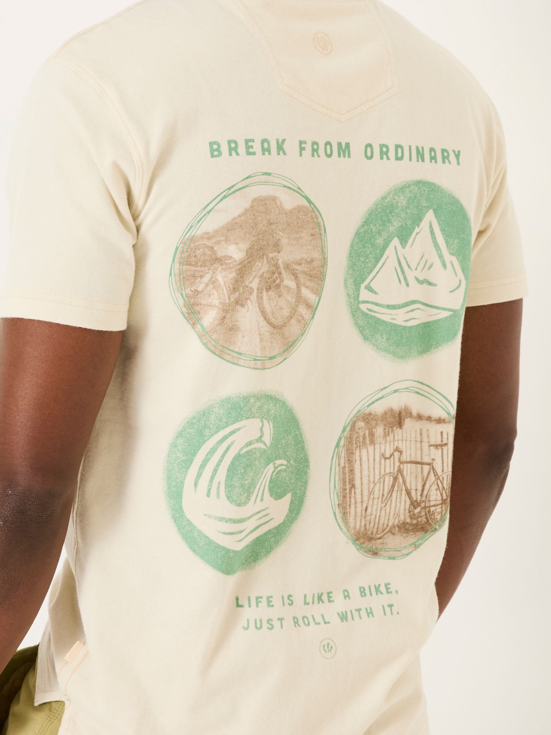 Natural Just Roll With It 100% Cotton Short Sleeve Graphic T-Shirt - Image 4 of 7