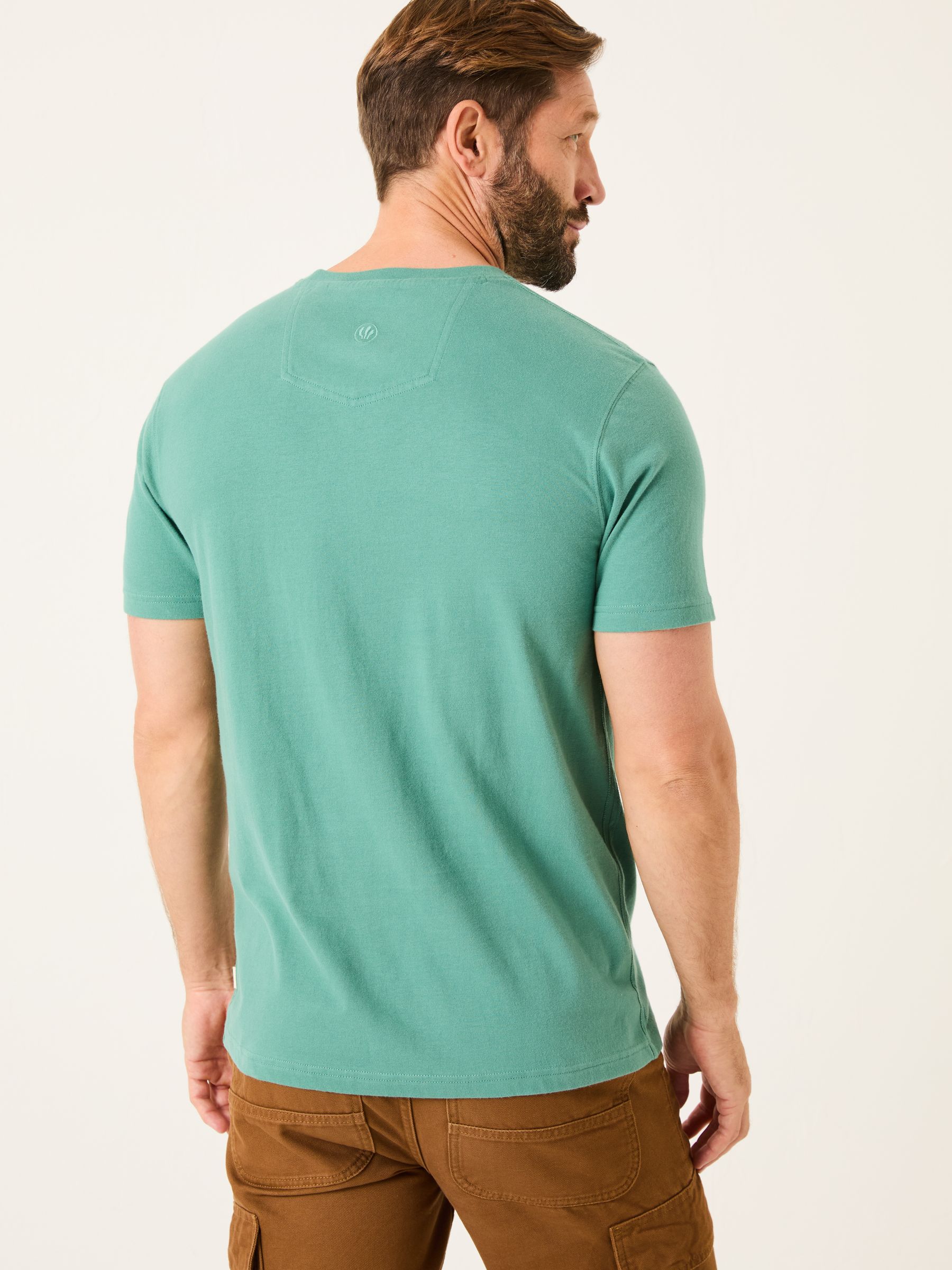 Teal Collage Landscape 100% Cotton Short Sleeve Graphic T-Shirt - Image 3 of 6