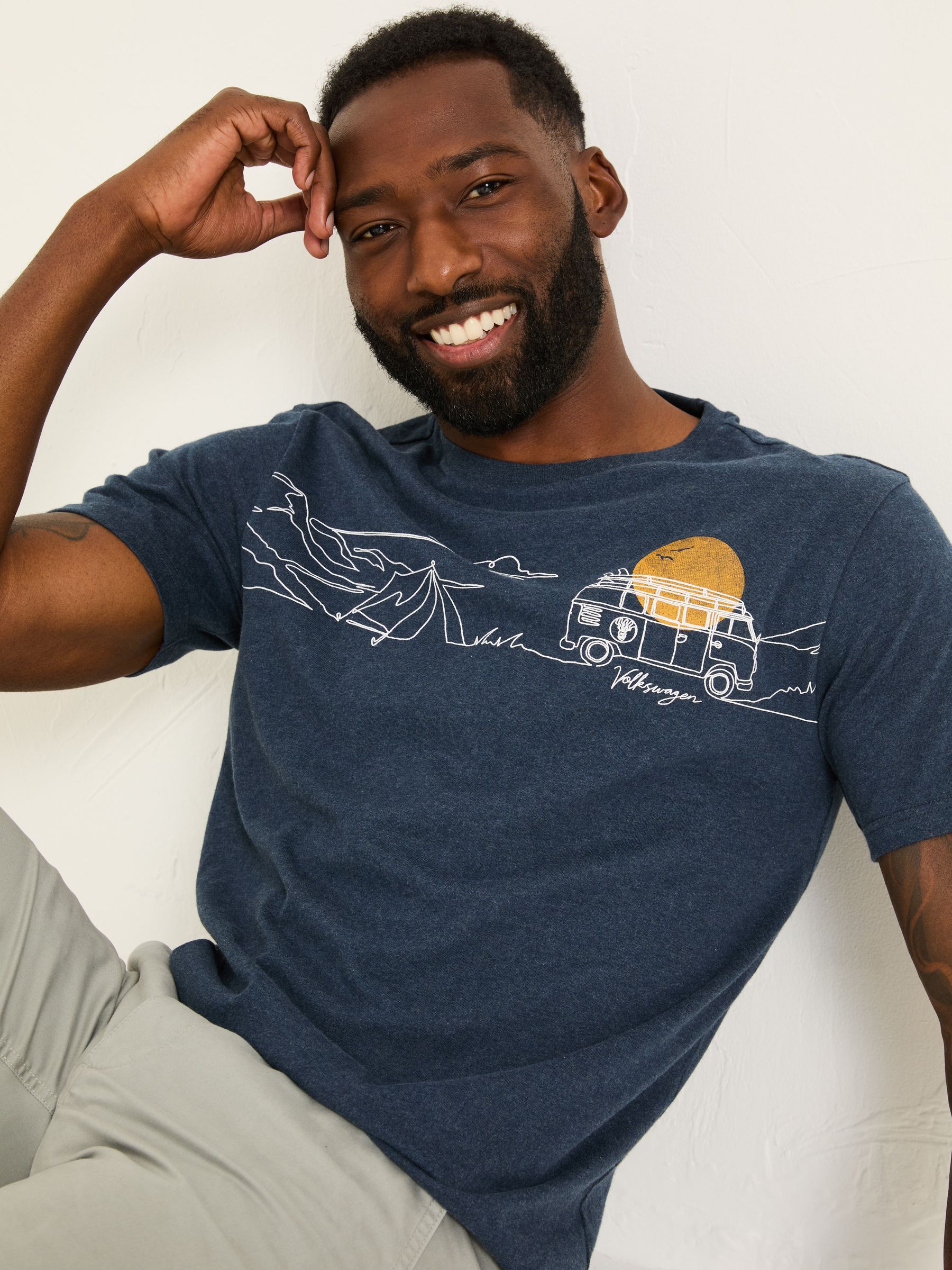 VW Navy Sea & Surf Short Sleeve T-Shirt - Image 3 of 6