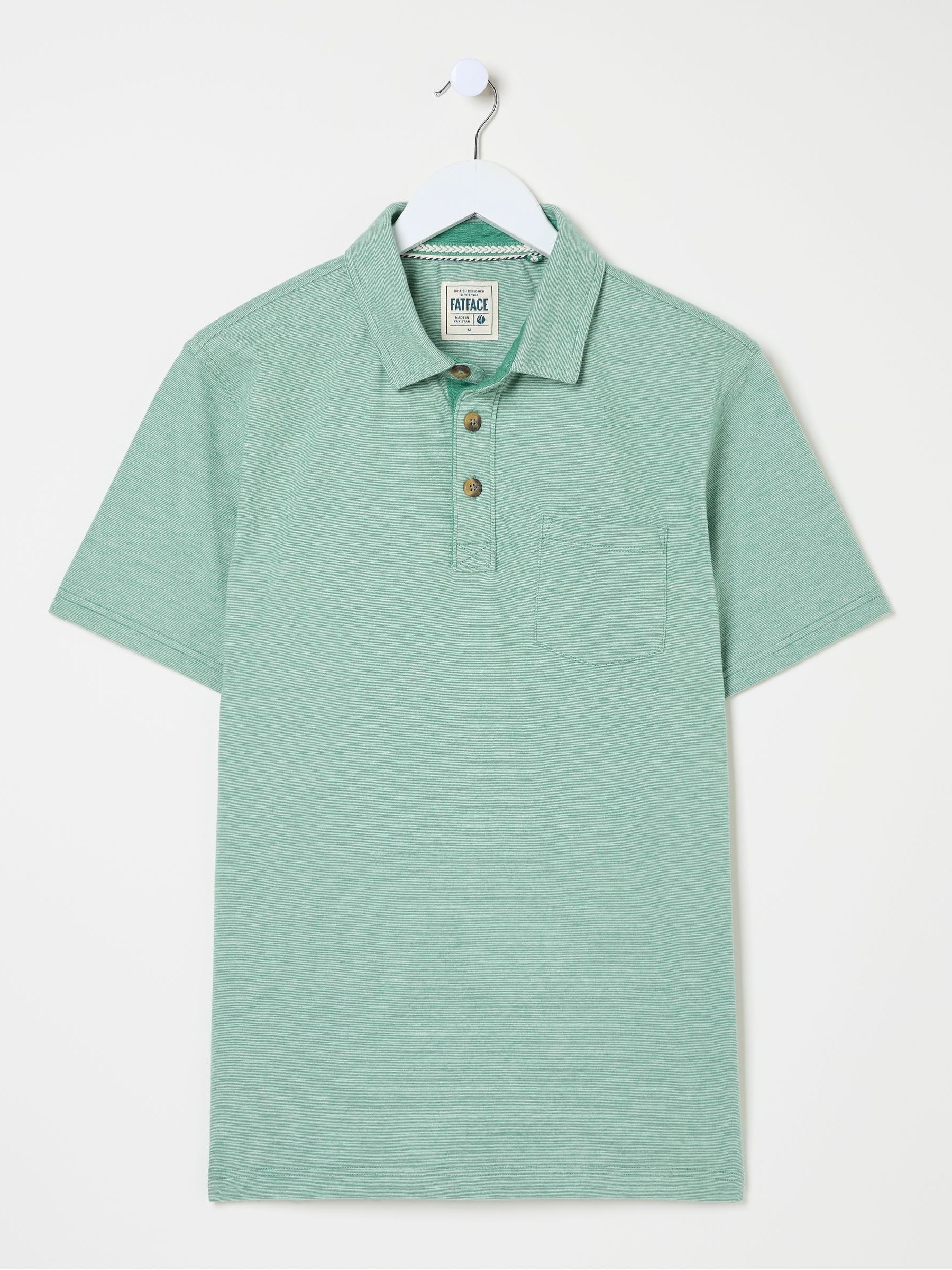 Elm Light Teal Polo Shirt | FatFace USA