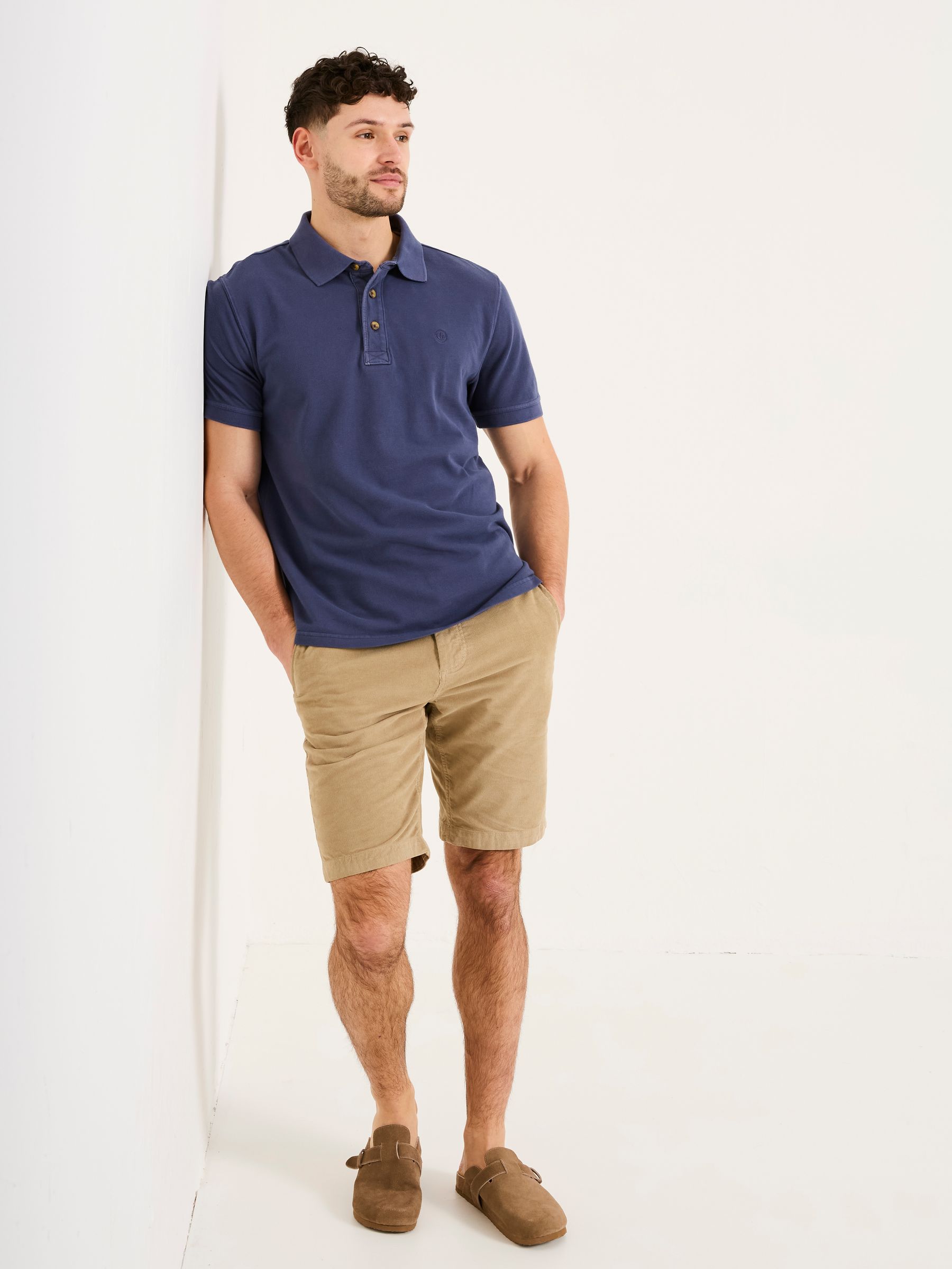 Blue Denim Pique Polo - Image 3 of 5