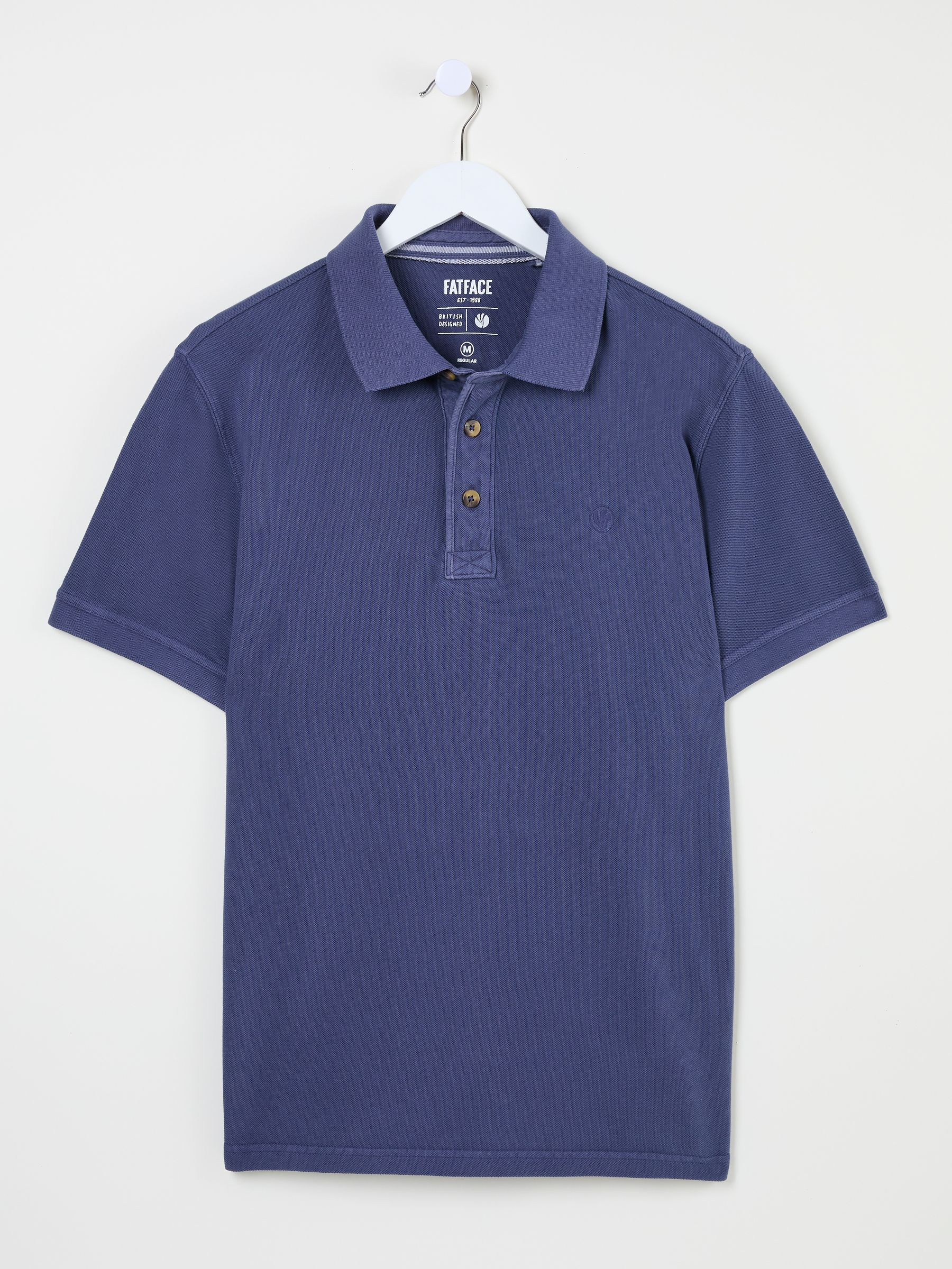 Blue Denim Pique Polo - Image 5 of 5