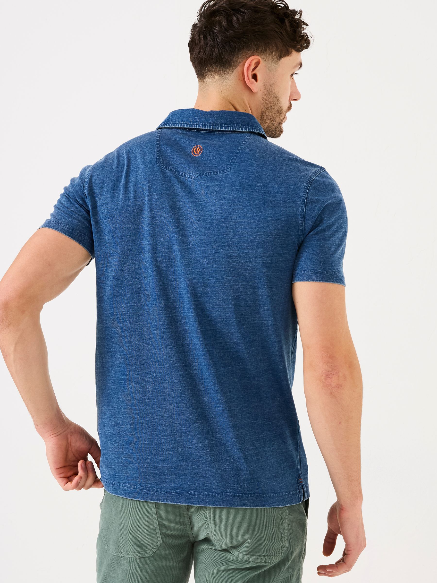 Indigo Blue Indigo Chest Stripe Polo Shirt - Image 2 of 5