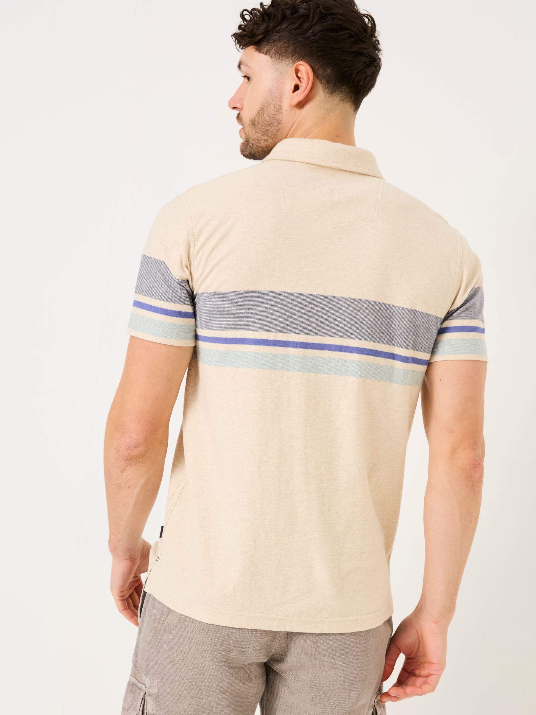 Natural Short Sleeve Chest Stripe Polo - Image 2 of 7