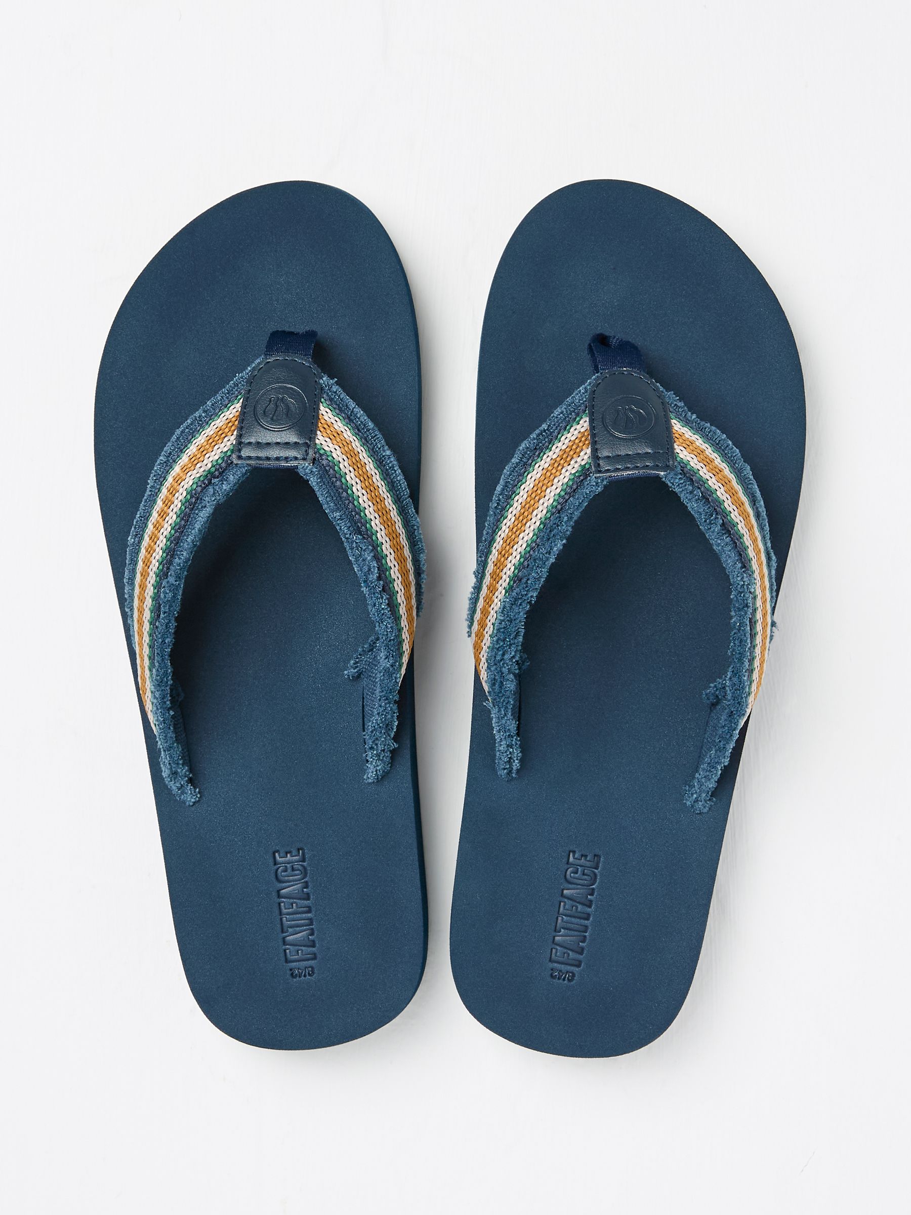 Harris Navy Flip Flops | FatFace