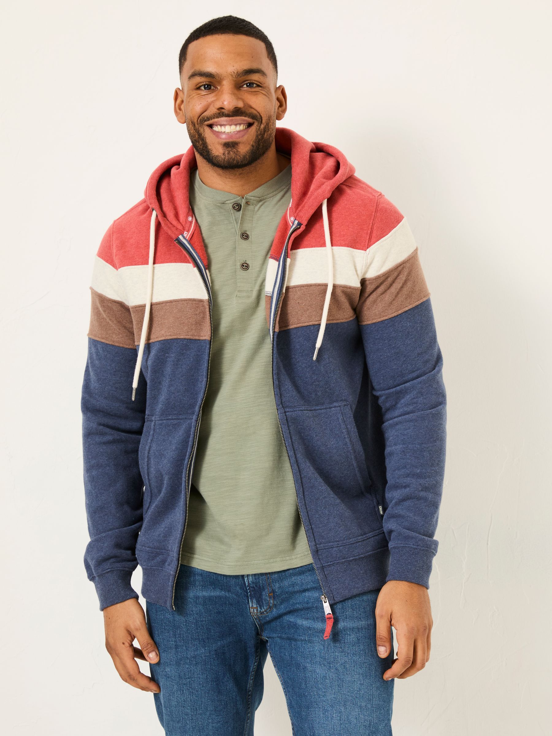 Brooke Red Cut And Sew Zip Through | FatFace USA