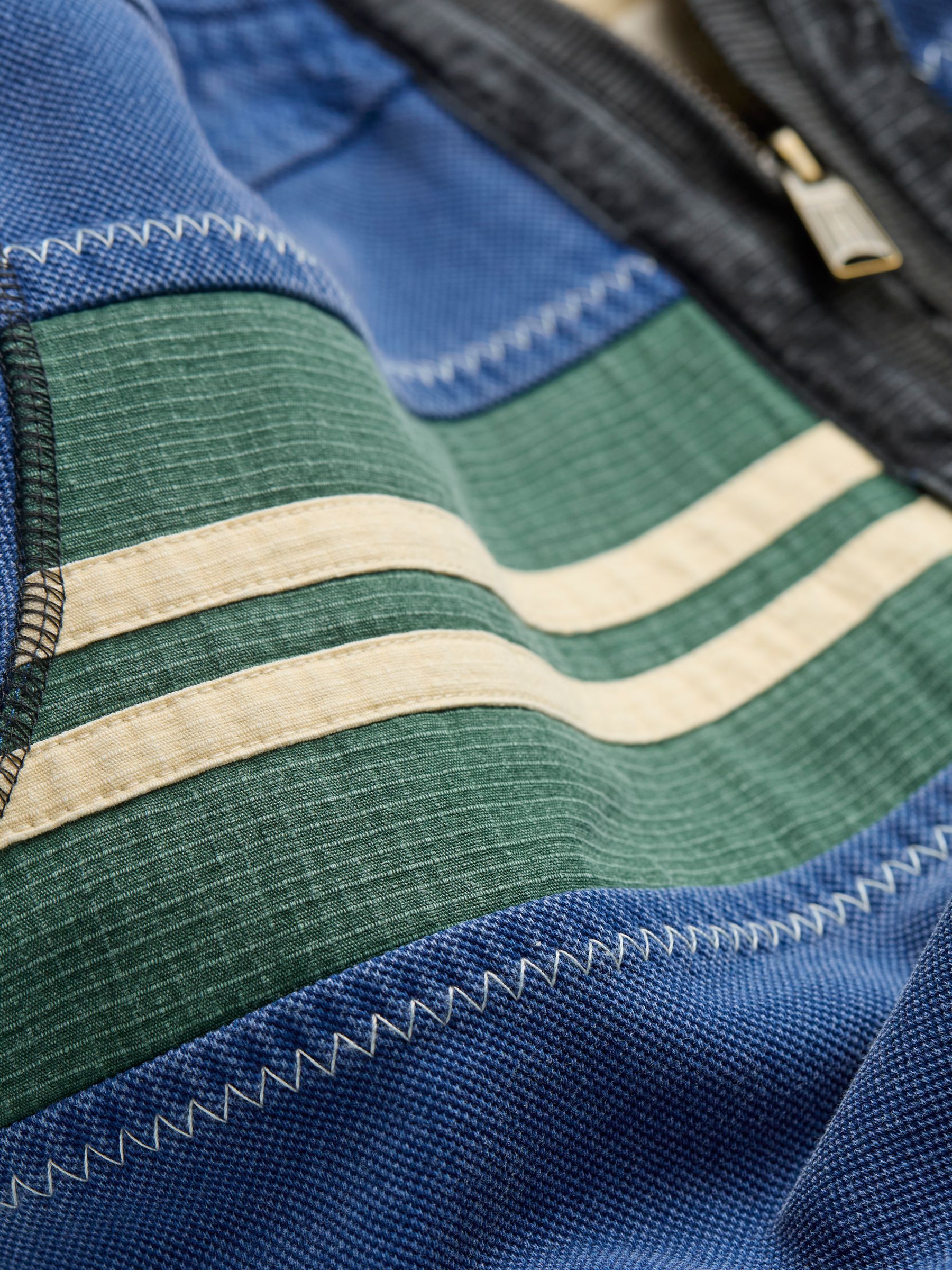 Blue Denim 100% Cotton Airlie Panel Sweat Top - Image 8 of 8