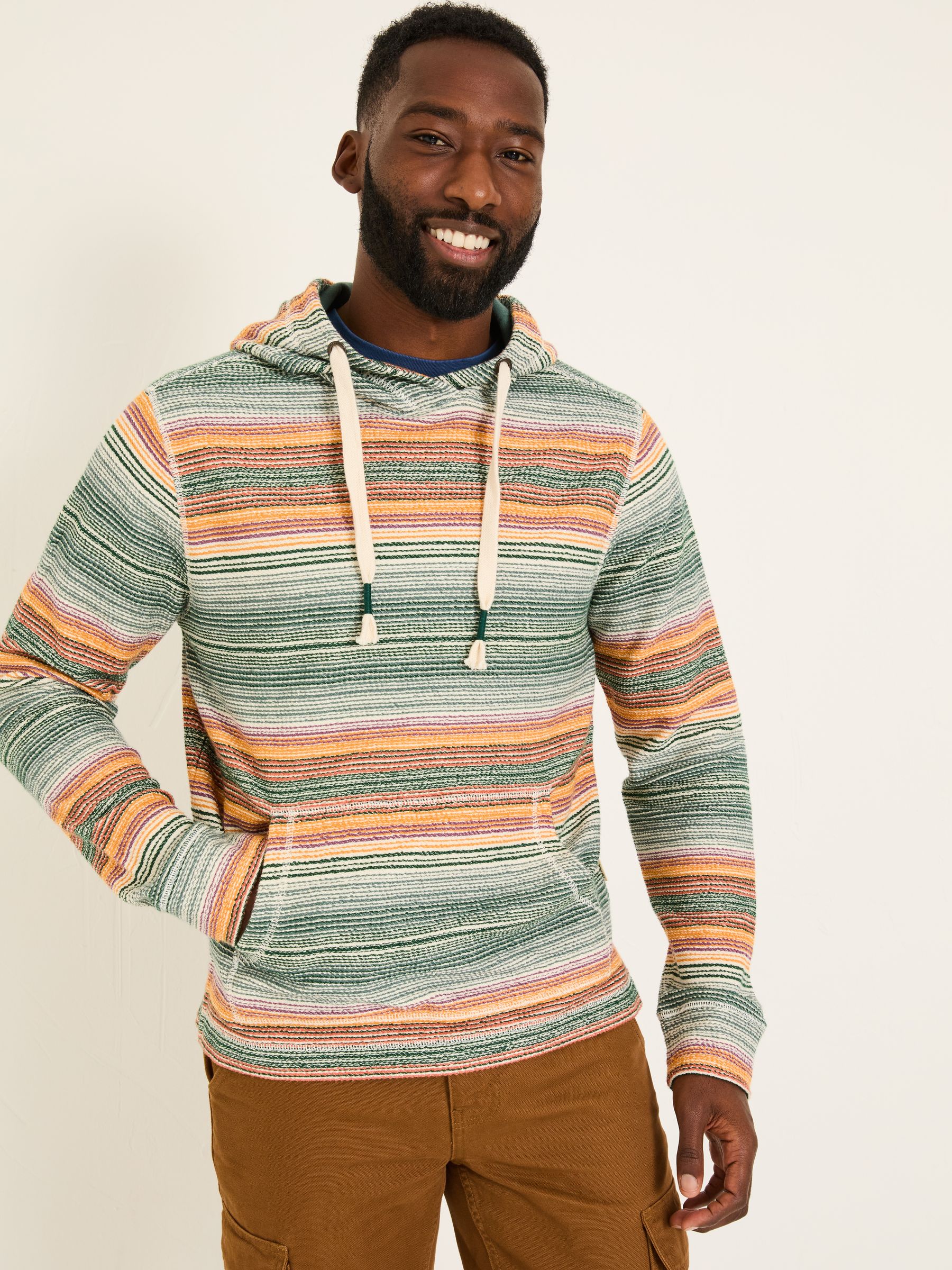 Green Trescowe Stripe Over Head Hoody - Image 2 of 9