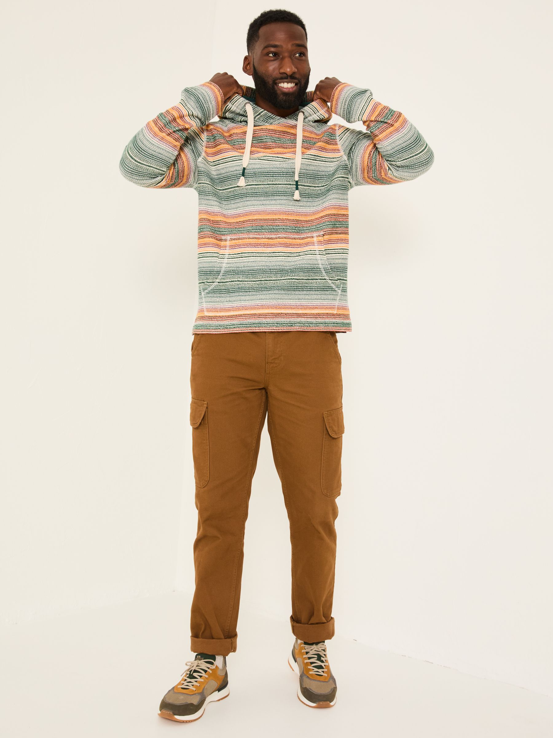 Green Trescowe Stripe Over Head Hoody - Image 4 of 9