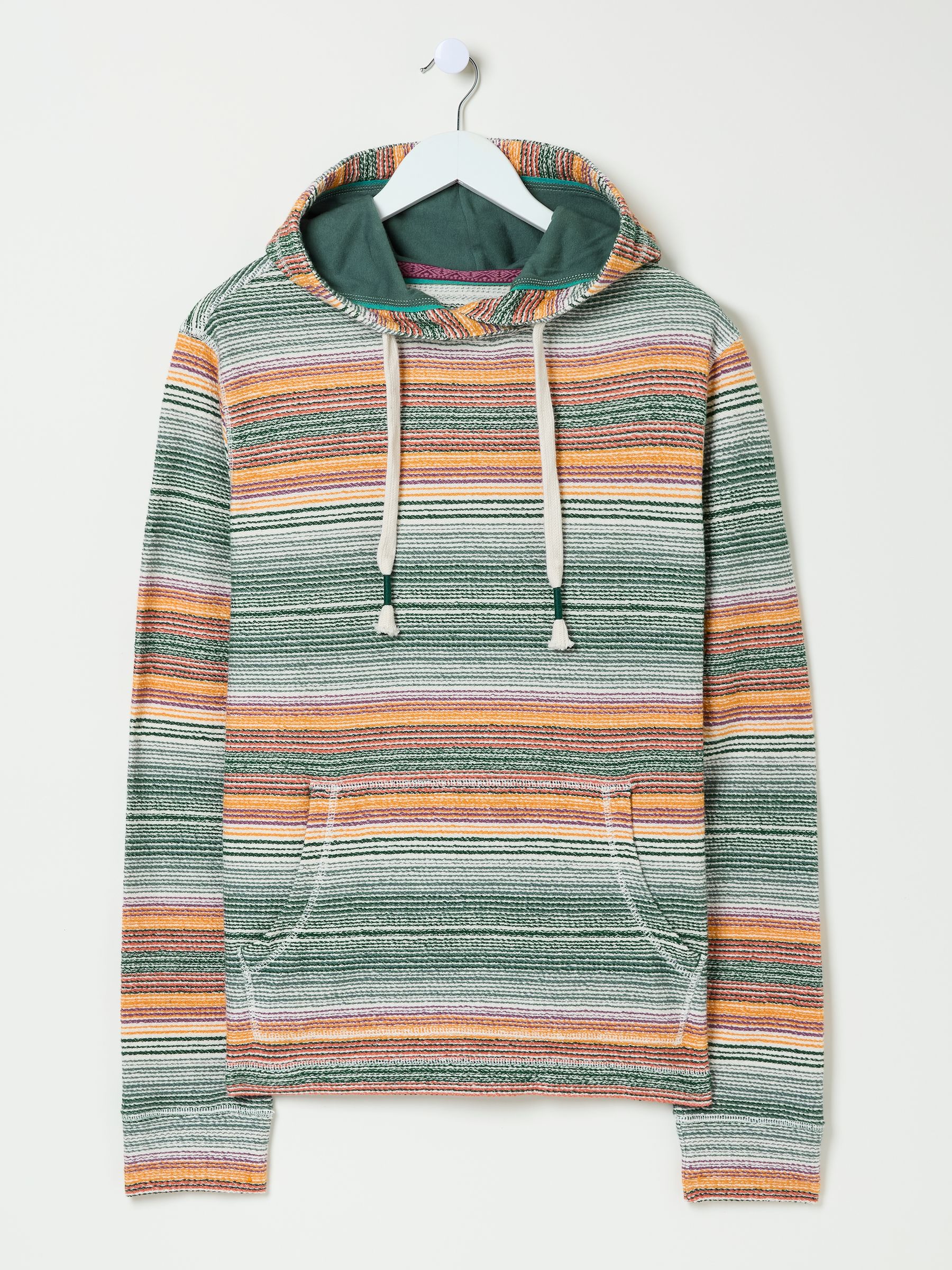 Green Trescowe Stripe Over Head Hoody - Image 9 of 9
