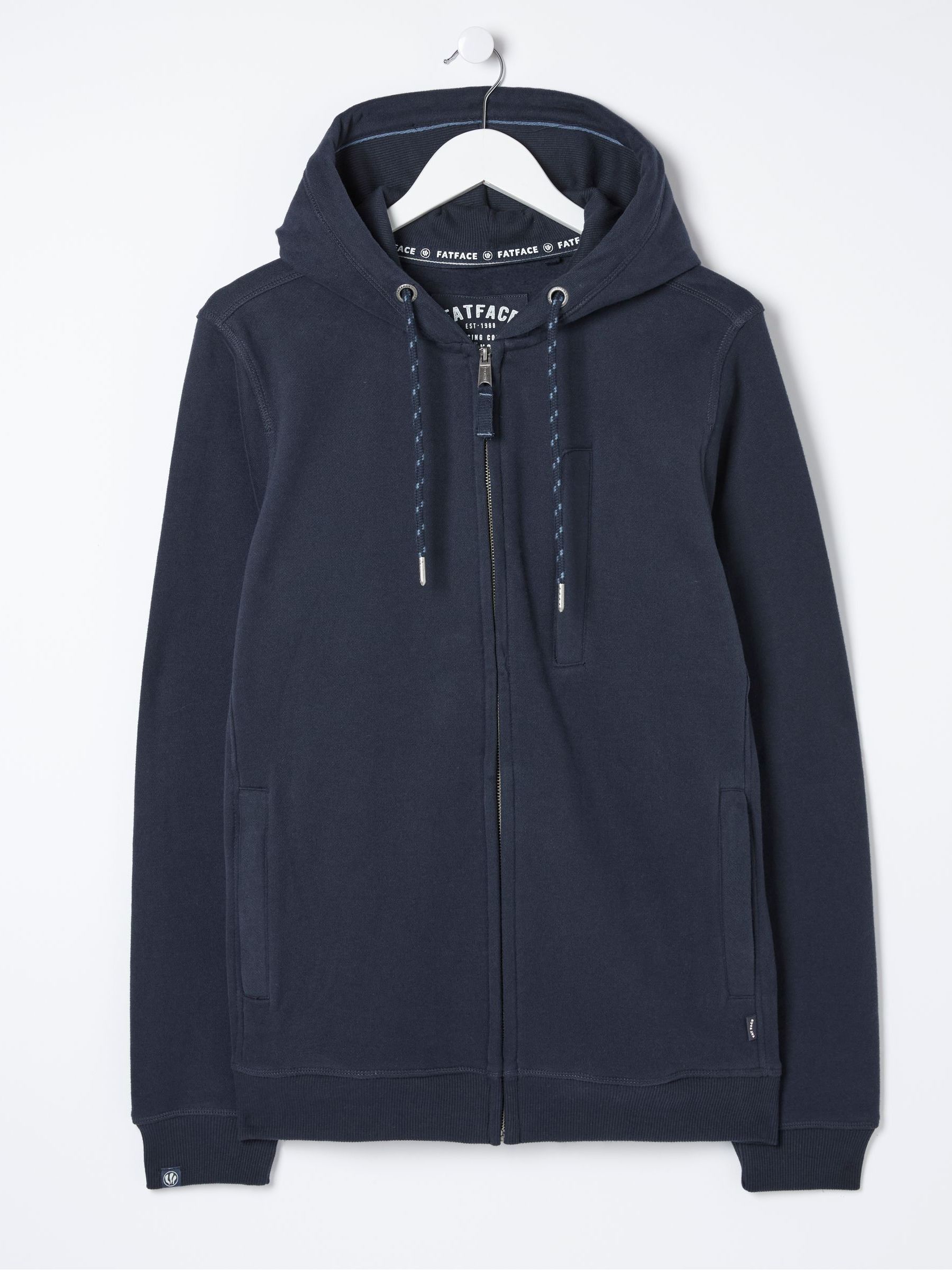 Brooke Navy Blue Zip Through Hoodie - Image 5 of 5