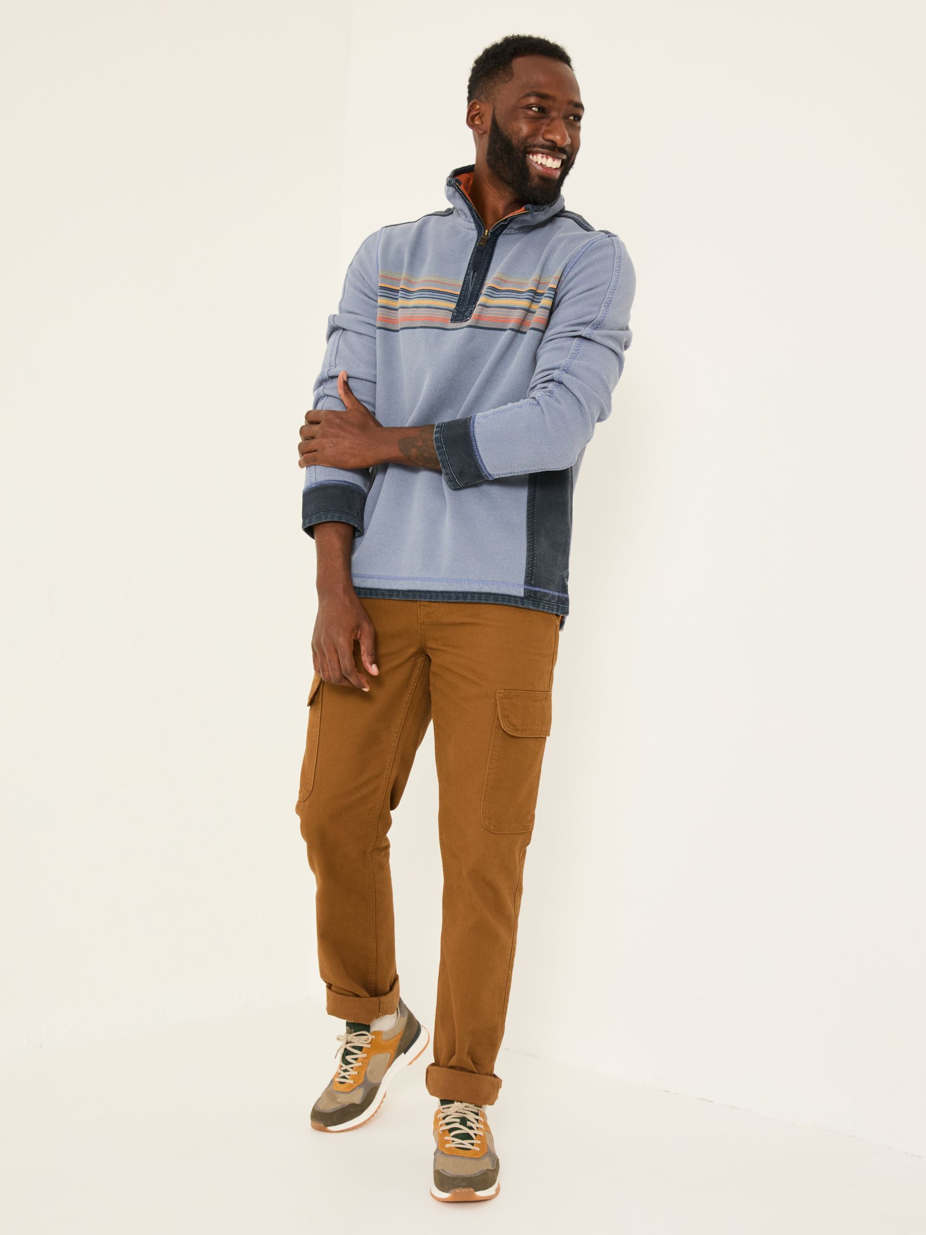 Blue 100% Cotton Airlie Panel Sweat Top - Image 3 of 5