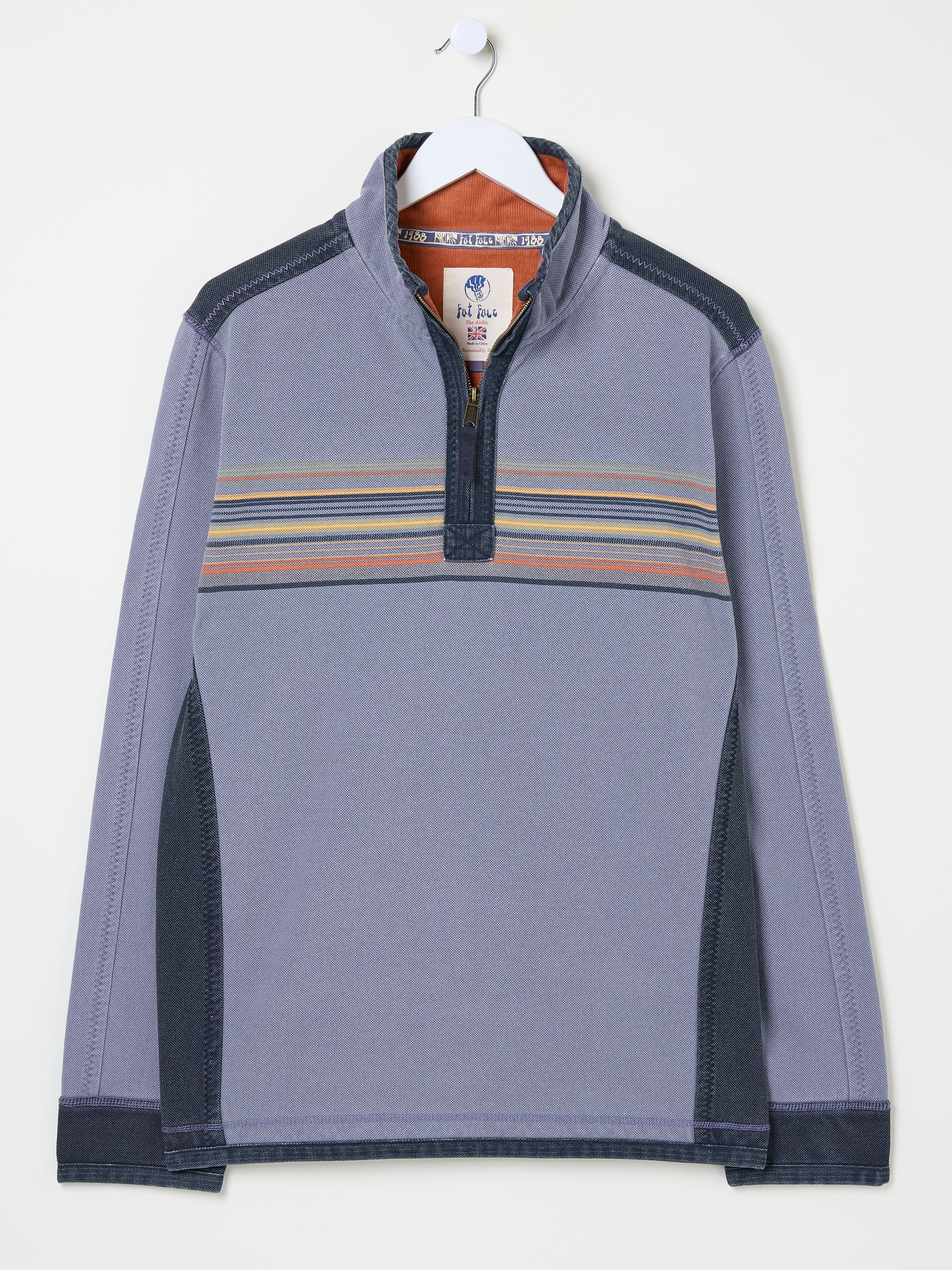 Blue 100% Cotton Airlie Panel Sweat Top - Image 5 of 5
