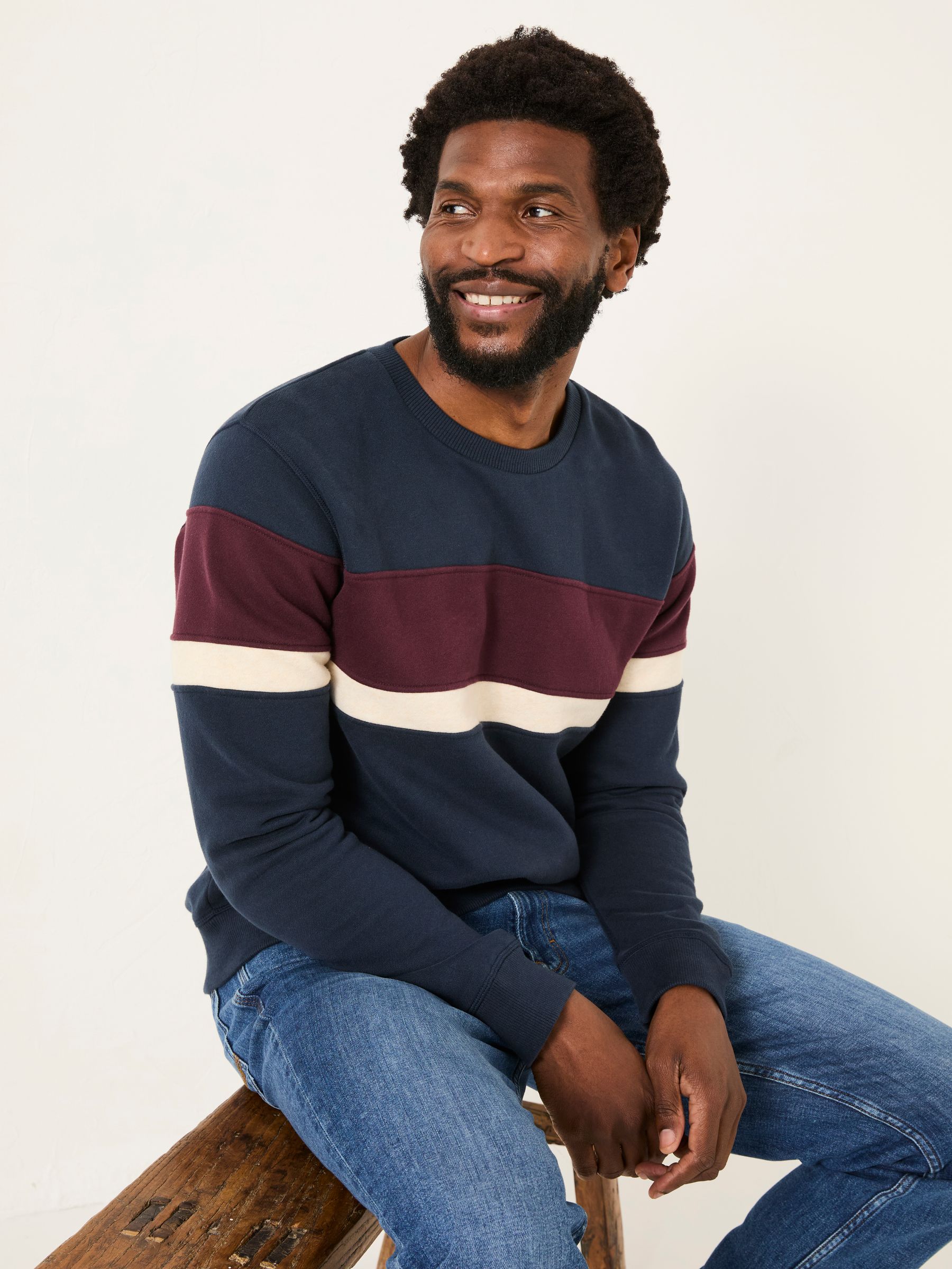 Brooke Navy Cut Sew Crew - Image 3 of 6
