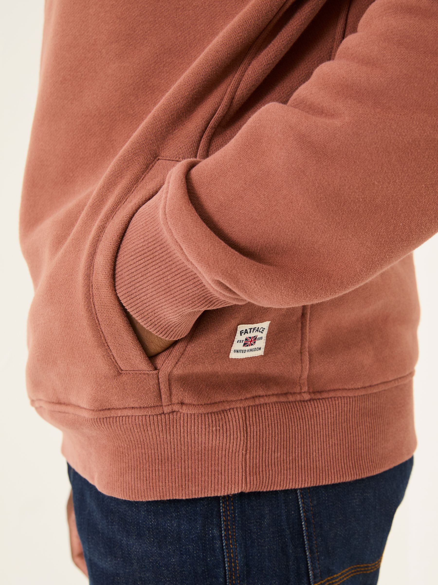 Brooke Rust Brown Half Neck Sweatshirt - Image 5 of 6
