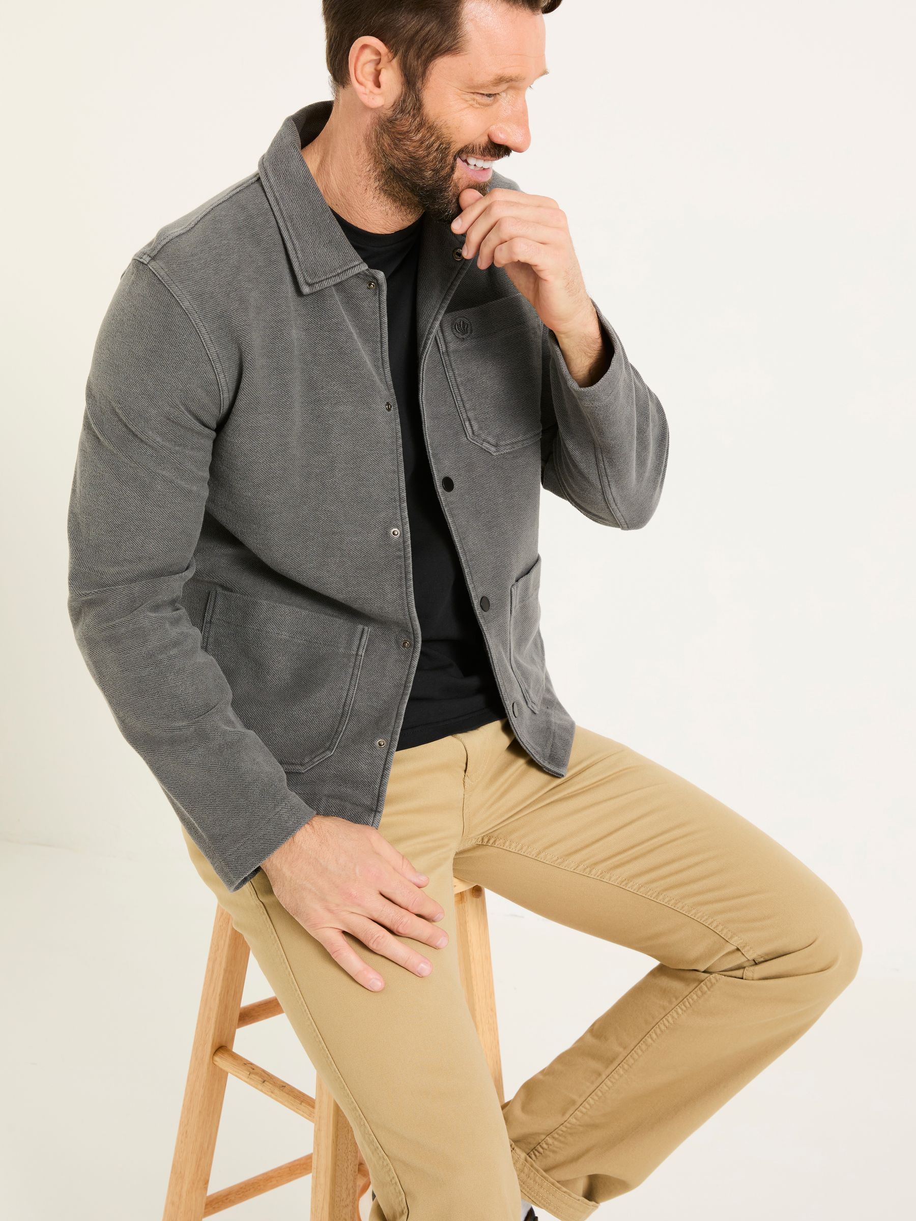 Lowe Grey Lowe Loop Back Light Weight Jacket - Image 4 of 7