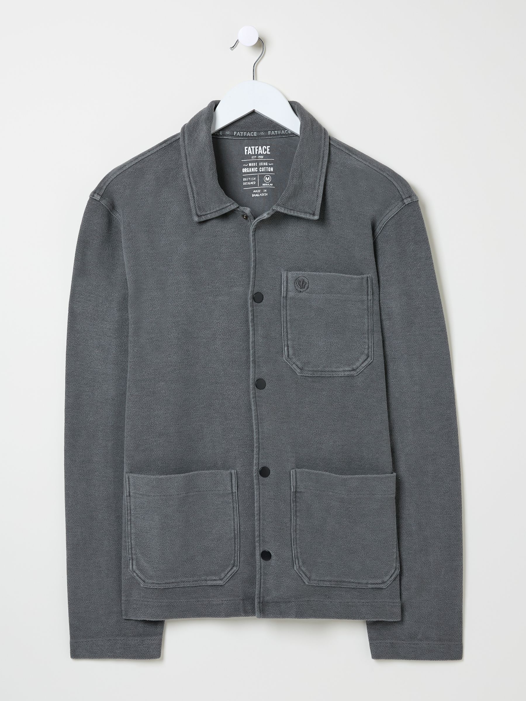 Grey 100% Cotton Lowe Loop Back Light weight Jacket - Image 6 of 7