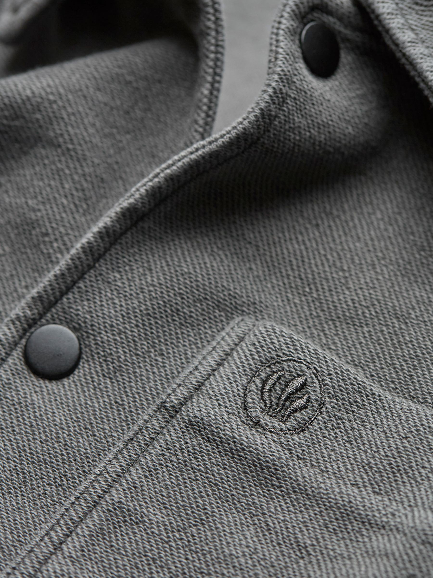 Grey 100% Cotton Lowe Loop Back Light weight Jacket - Image 7 of 7