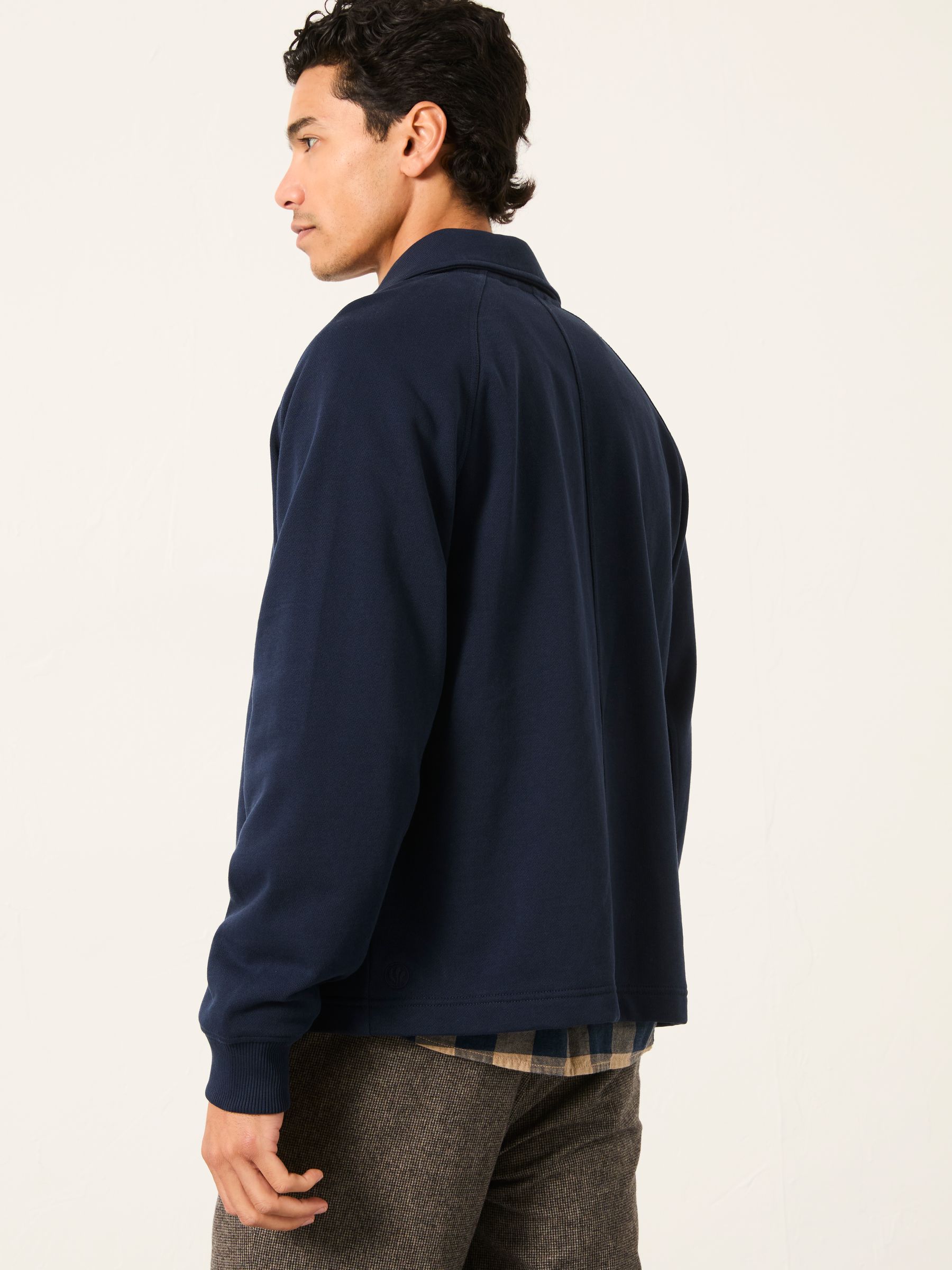 Harrington Navy Harrington Sweat Jacket - Image 3 of 8