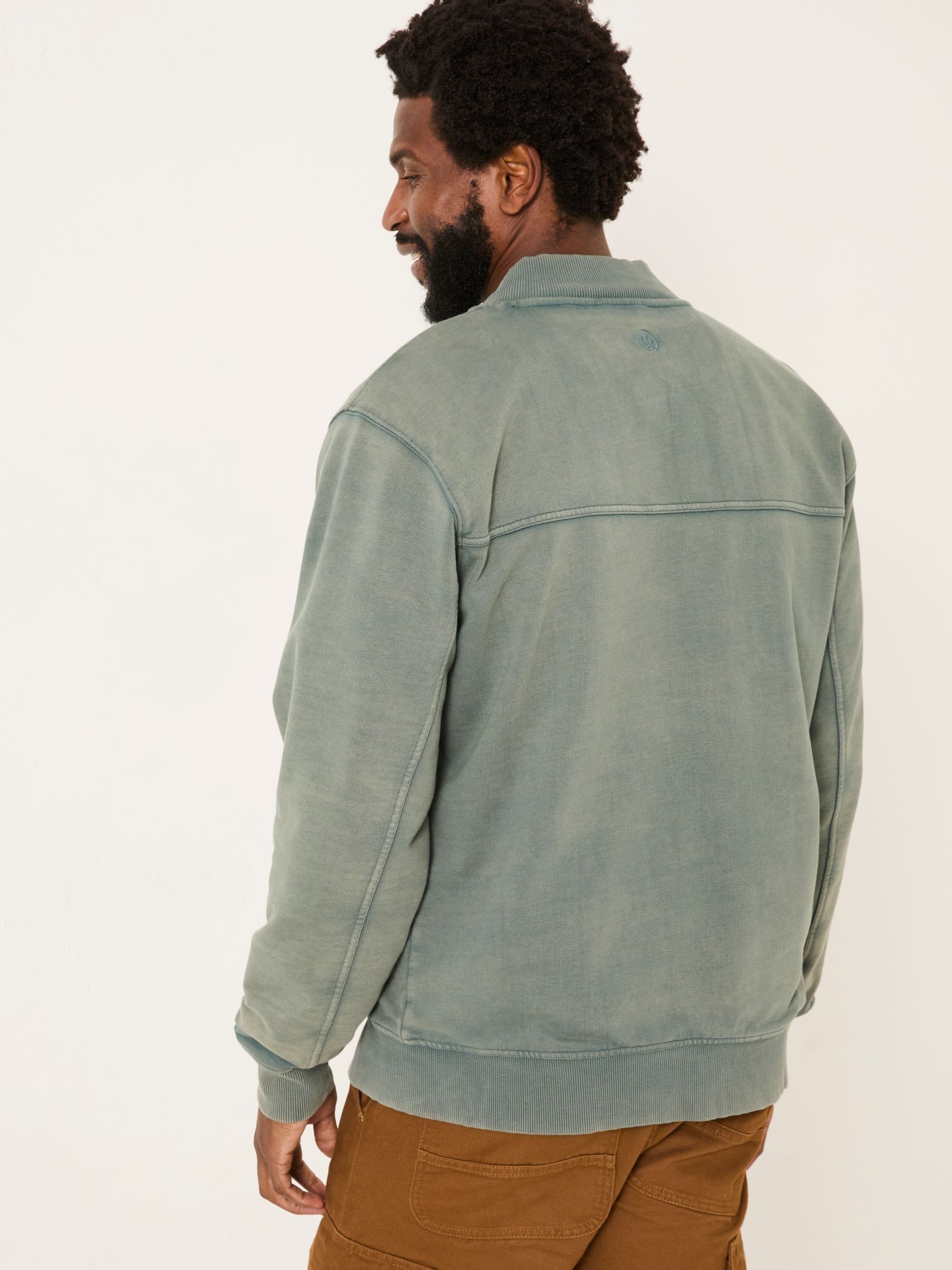Light Teal Sweat Bomber Jacket - Image 2 of 6