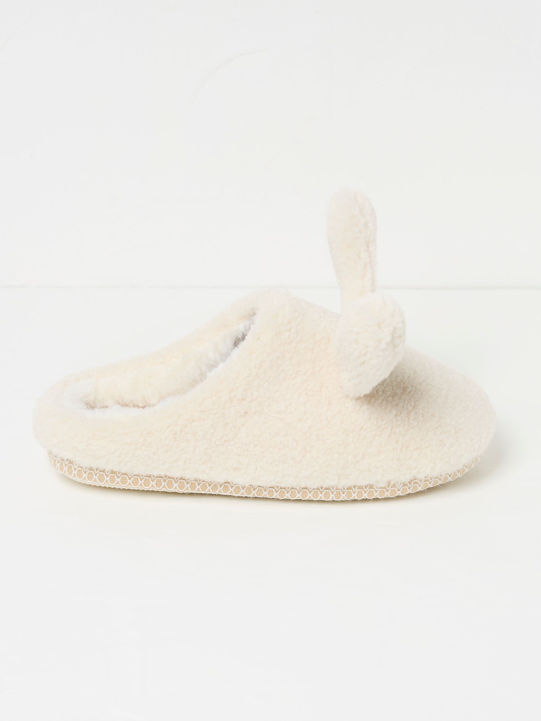 Ivory Bunny Slipper Mules - Image 2 of 2