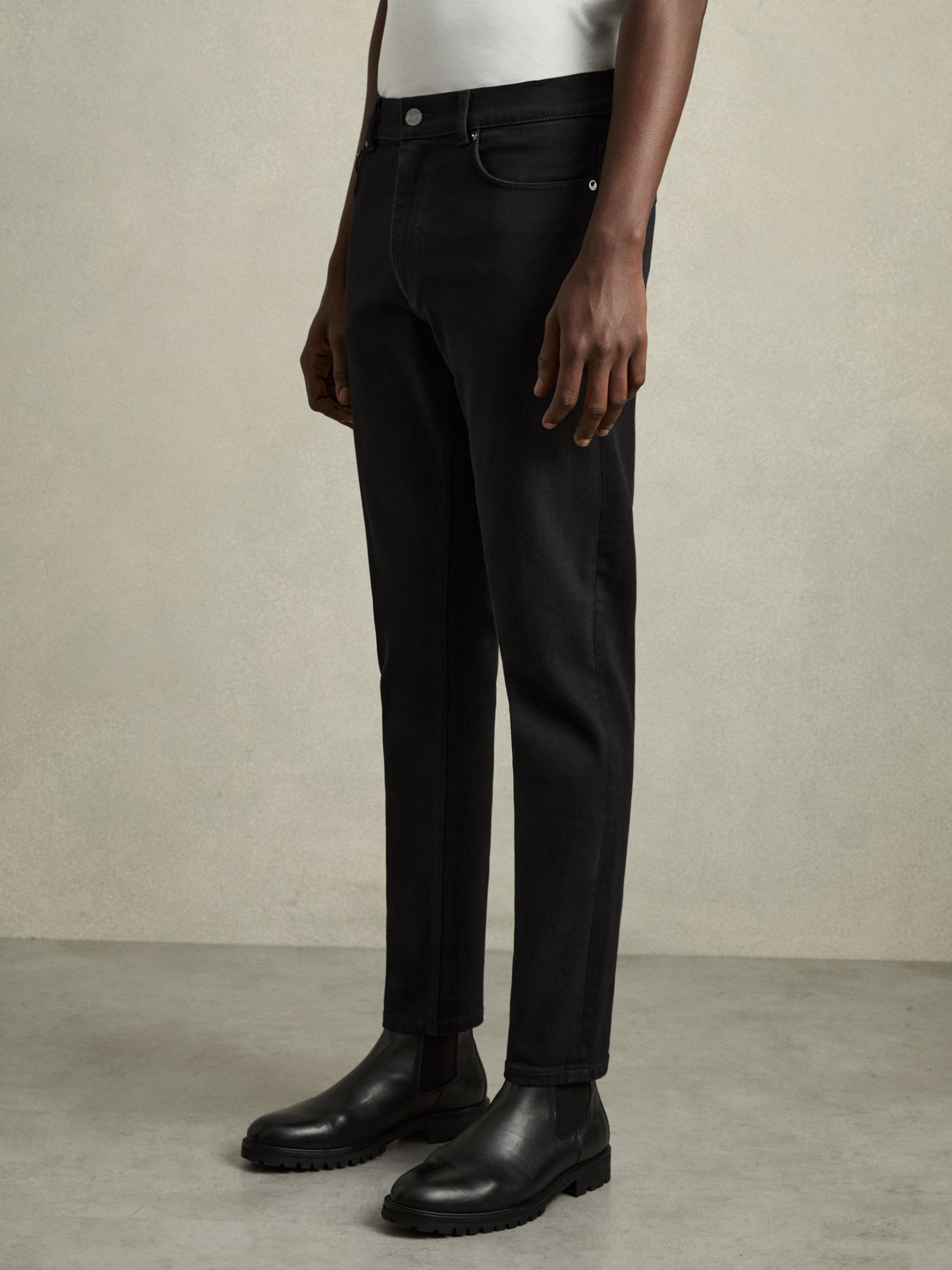 Cotton-Stretch Slim-Fit Jeans in Stay Black - Image 3 of 5