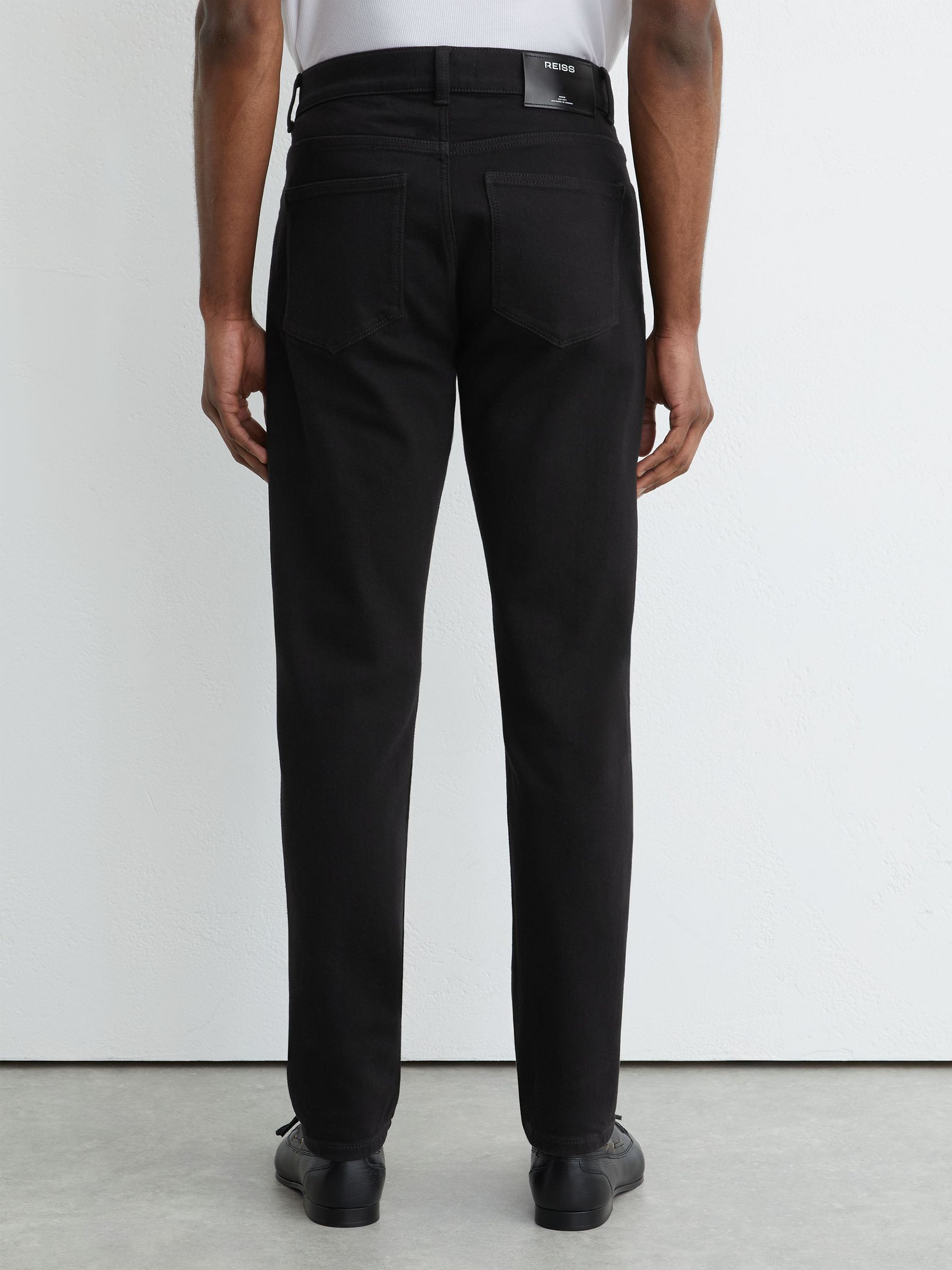 Cotton-Stretch Slim-Fit Jeans in Stay Black - image 4