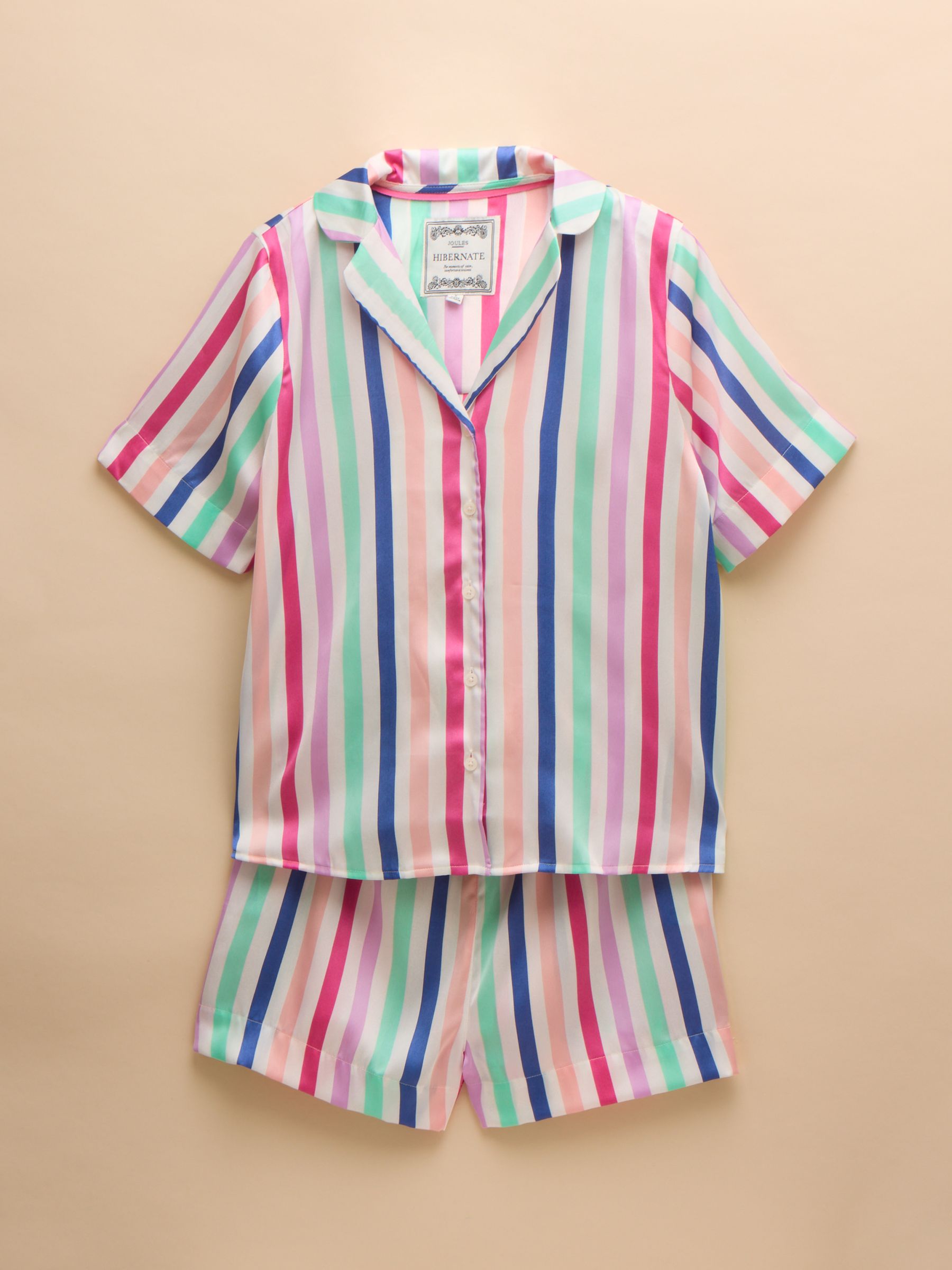 Natalia Multi Stripe Satin Short Pyjama Set - Image 8 of 8 Natalia Multi Stripe Satin Short Pyjama Set - Image 8 of 8