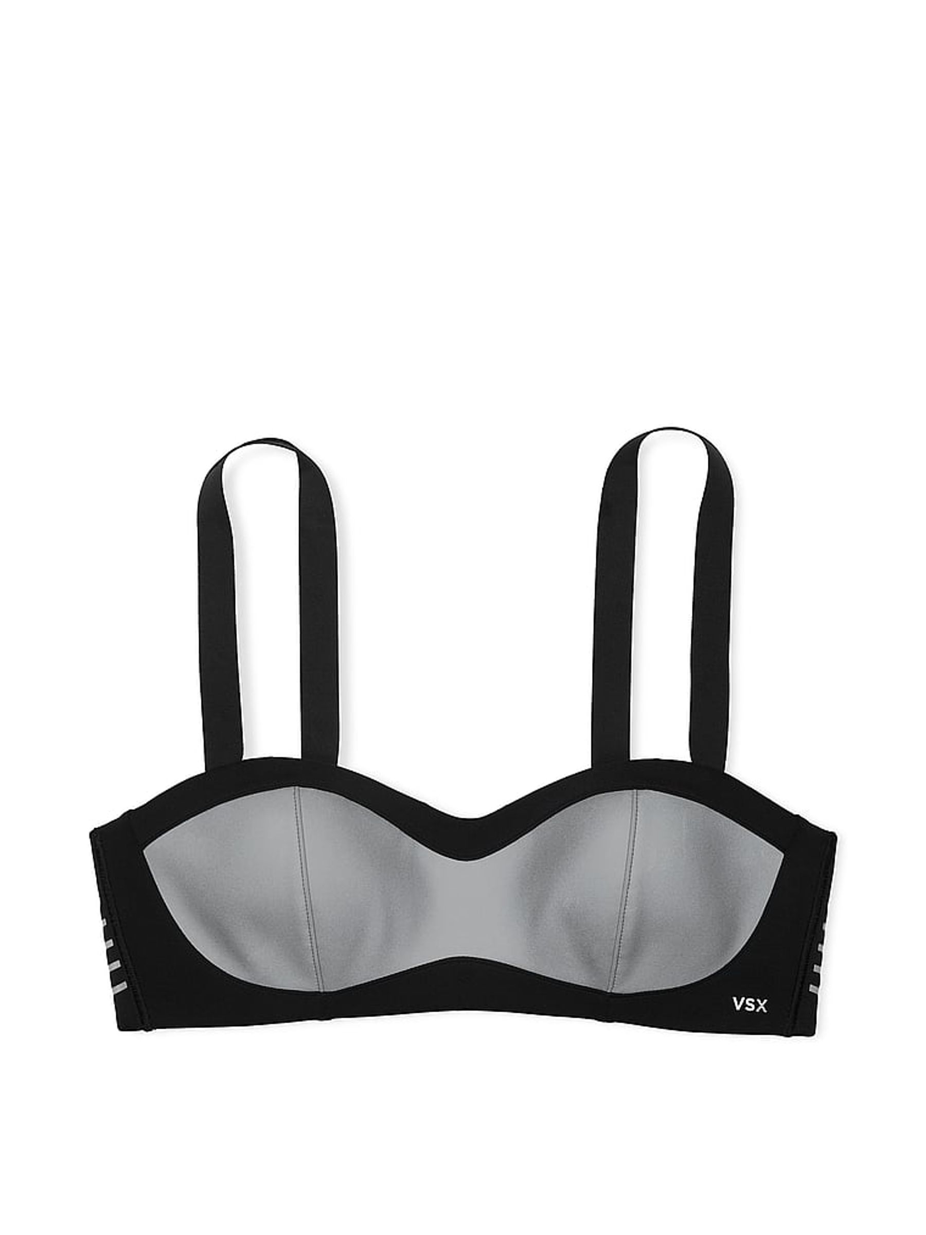 Black Reflective Balcony Sports Bra - Image 3 of 3