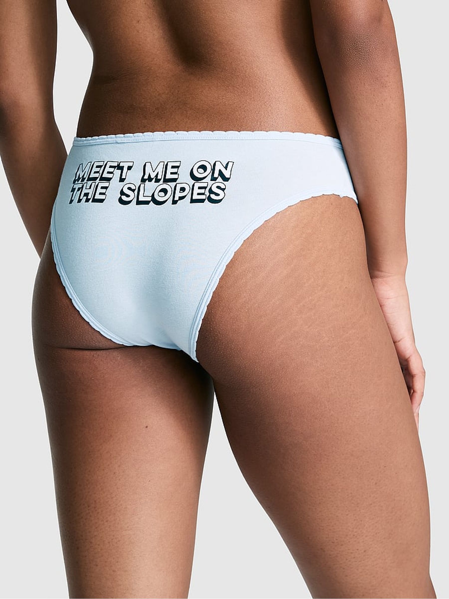 Hydrangea Blue Cheeky Cotton Knickers - Image 2 of 4