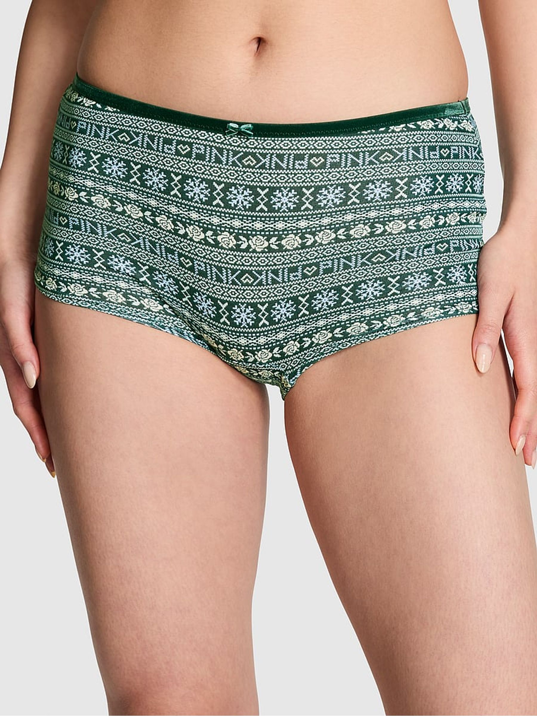 Deep Forest Green Short Cotton Knickers - Image 1 of 3
