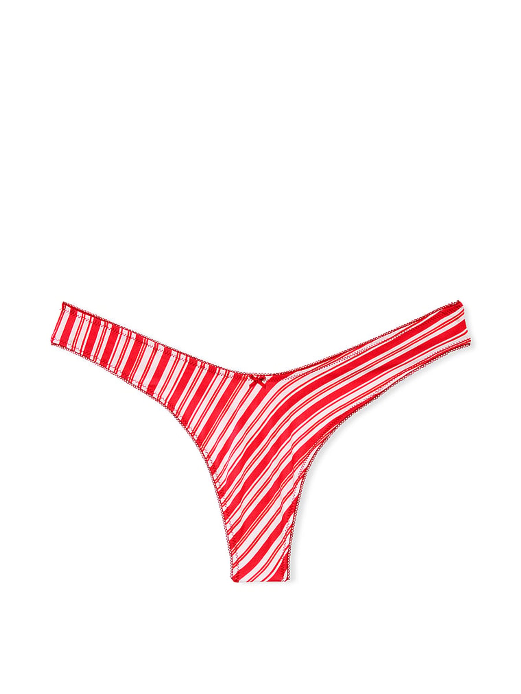 Candy Cane Stripe Red Thong Knickers - Image 3 of 3