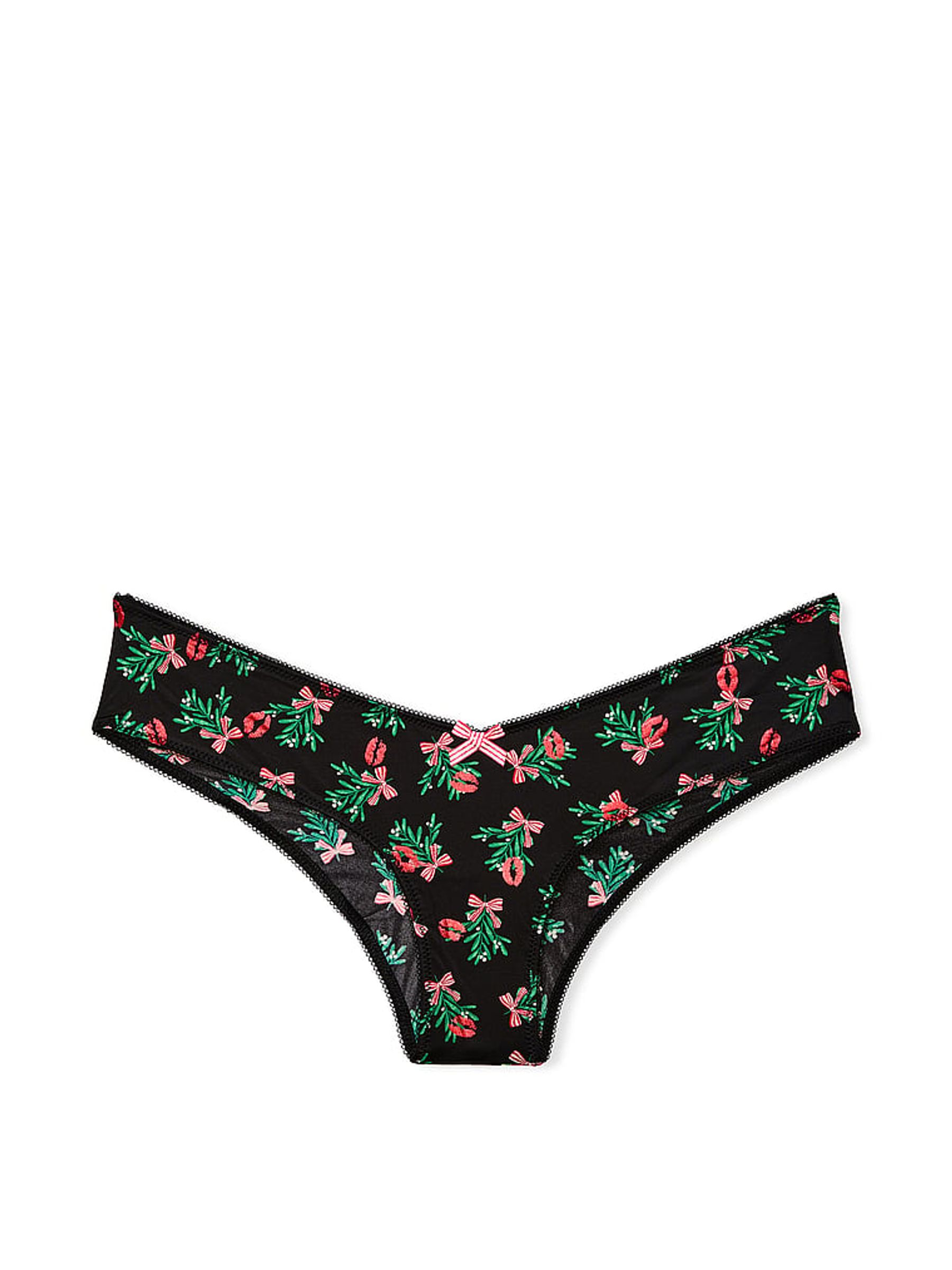 Black Mistletoe Cheeky Knickers - Image 1 of 1