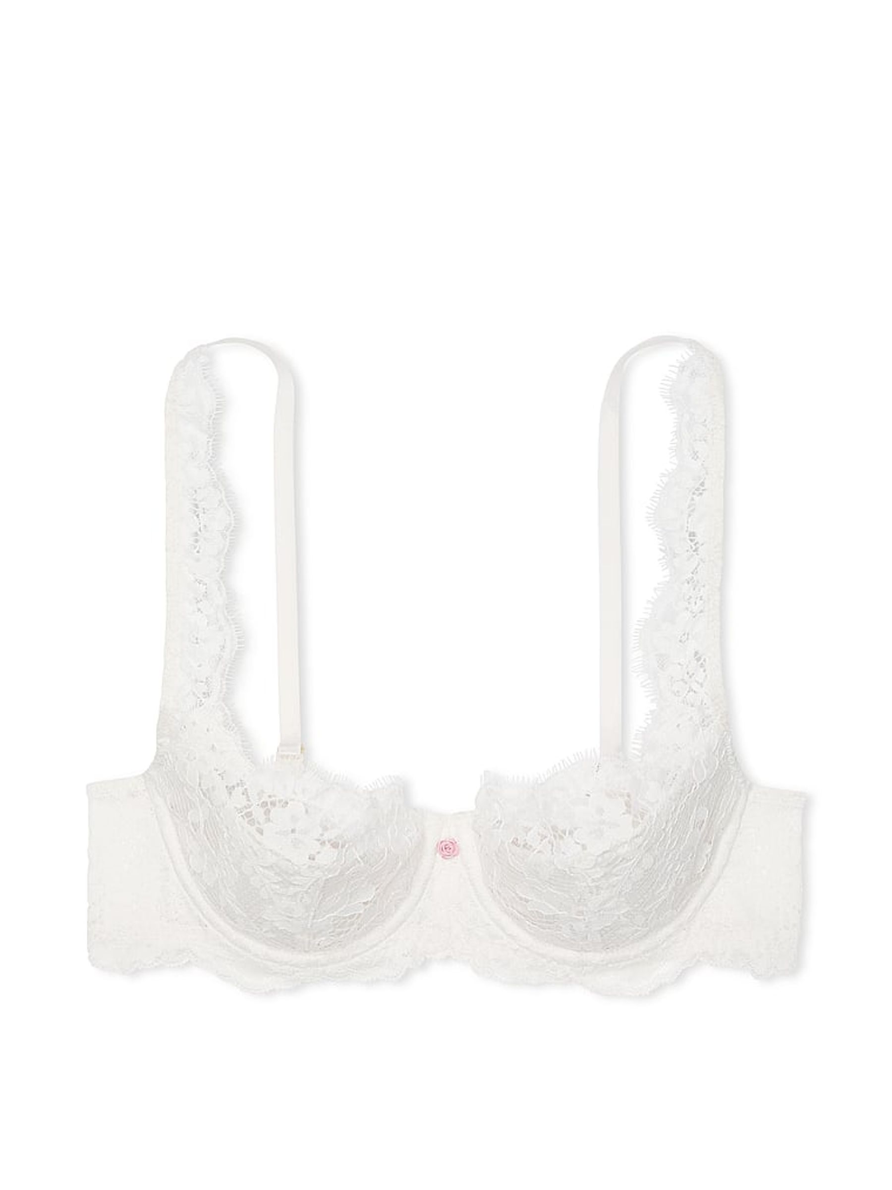 Coconut White Lightly Lined Balcony Lace Bra - Image 3 of 3