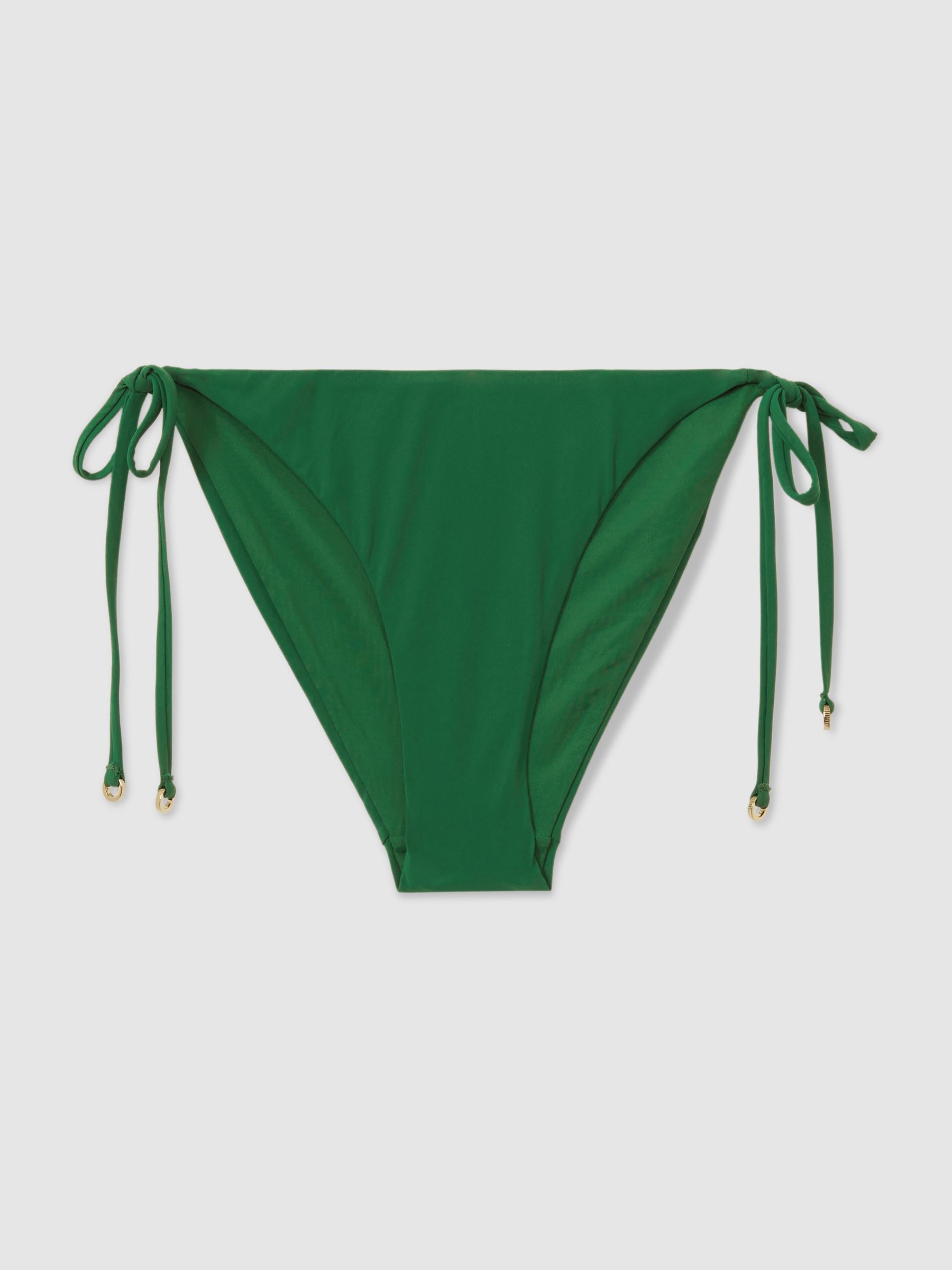 Side Tie Bikini Bottoms in Hunting Green - Image 2 of 5
