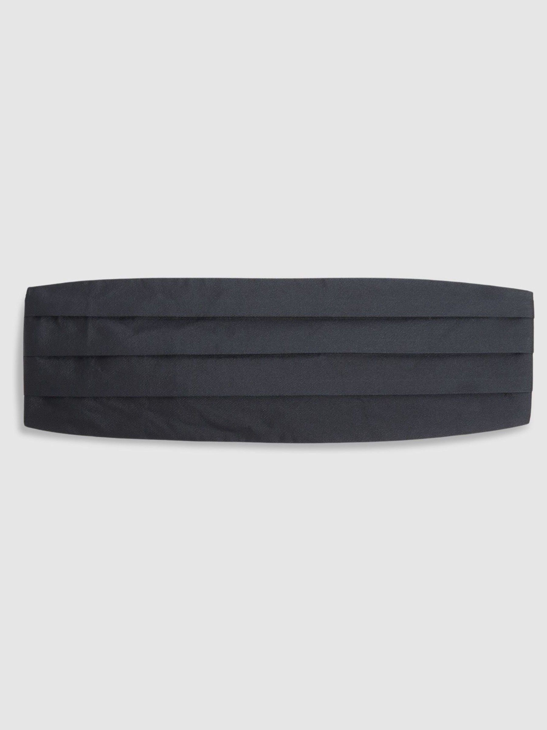 Silk Cummerbund in Navy - Image 1 of 4