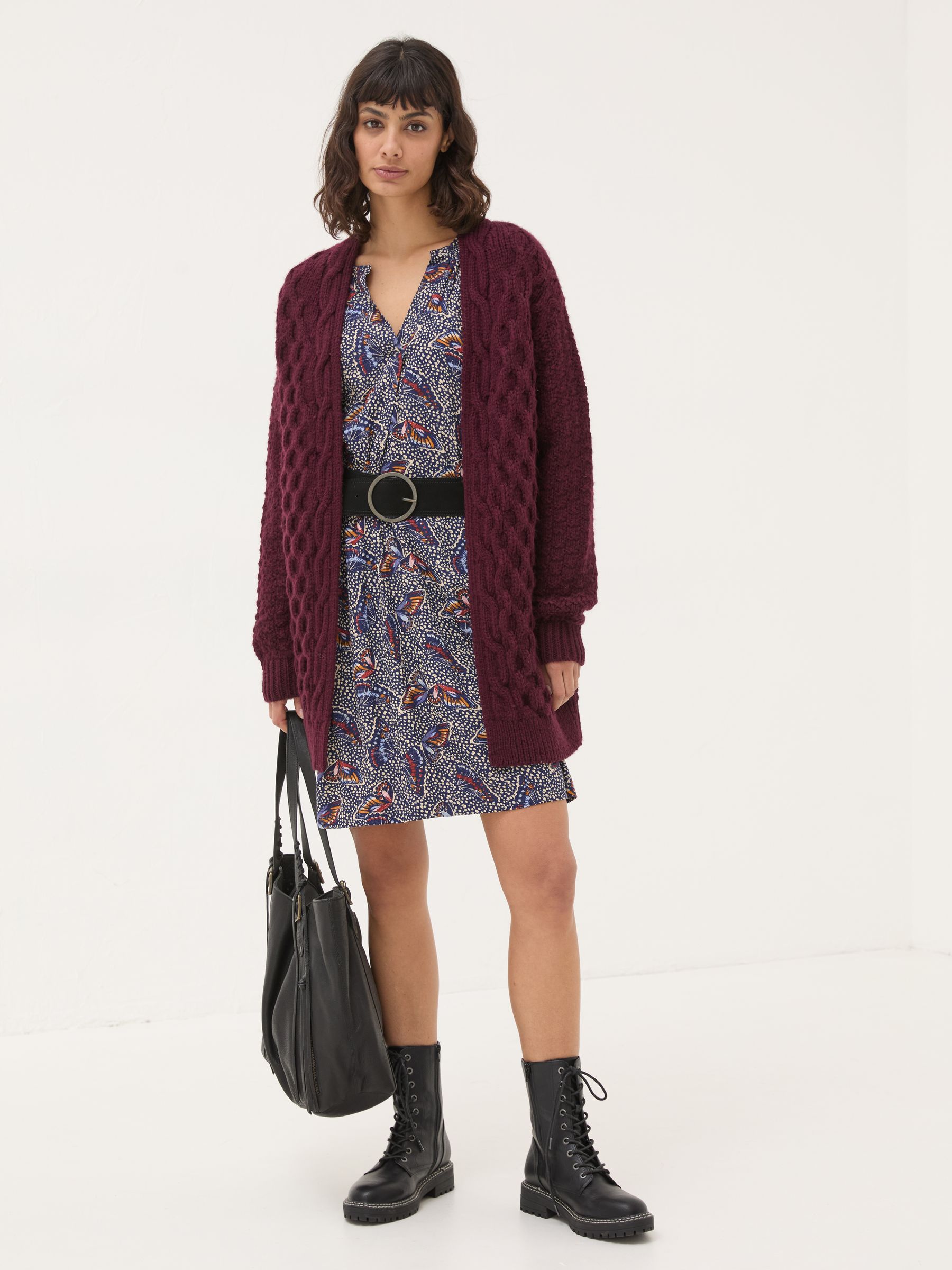Plum Purple Ezzie Cardigan | FatFace USA